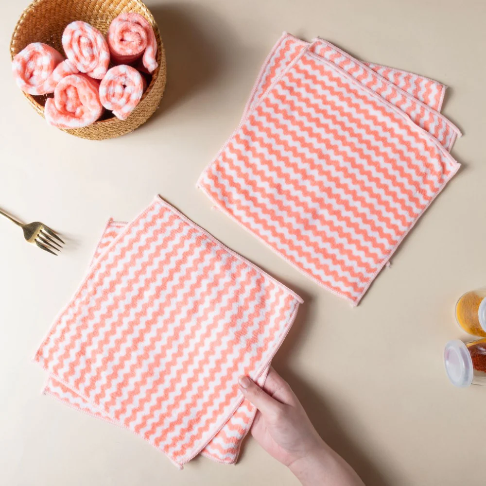 Soft Duster Cloth Peach Set Of 10