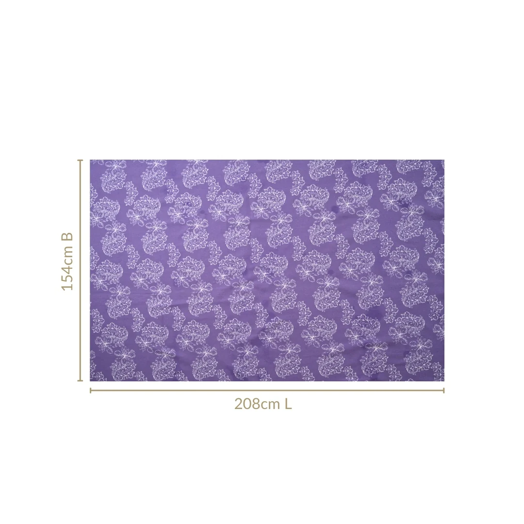 Soft Lilac Table Cloth For 6 Seater 154 x 208cm - Image 4