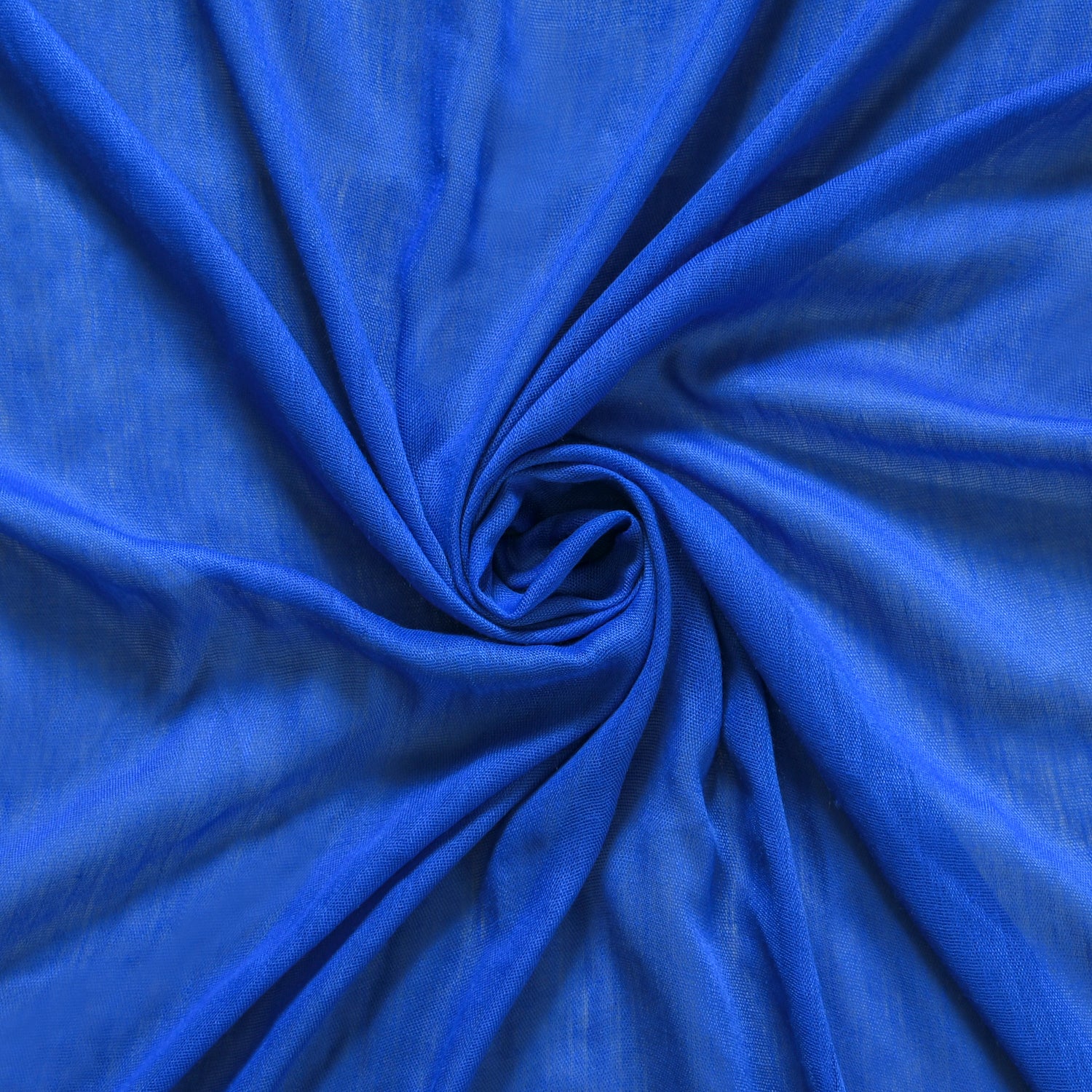 Soft Woollen Scarf With Fringes Blue - Image 3