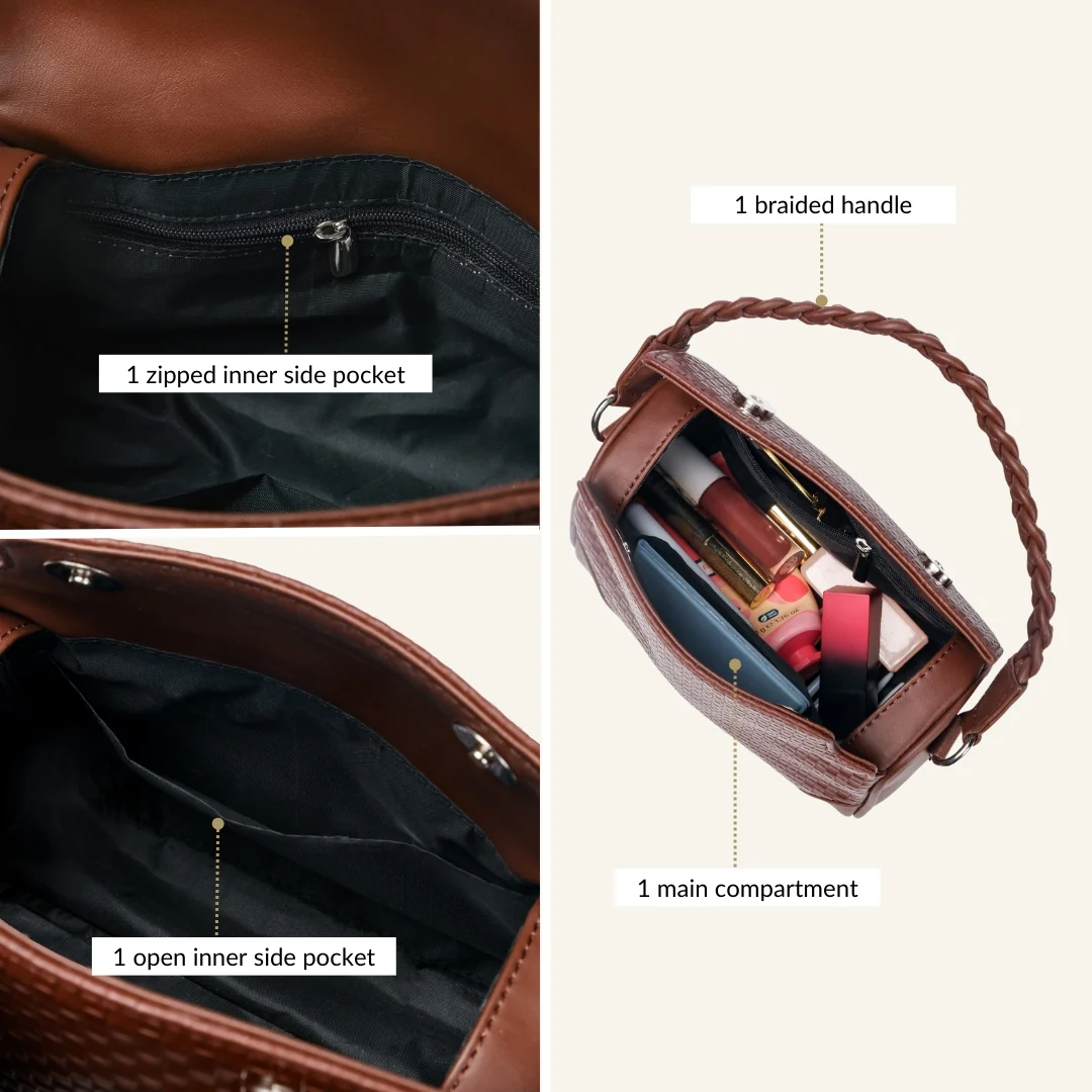 Soi Corde Brown Handbag - Image 6