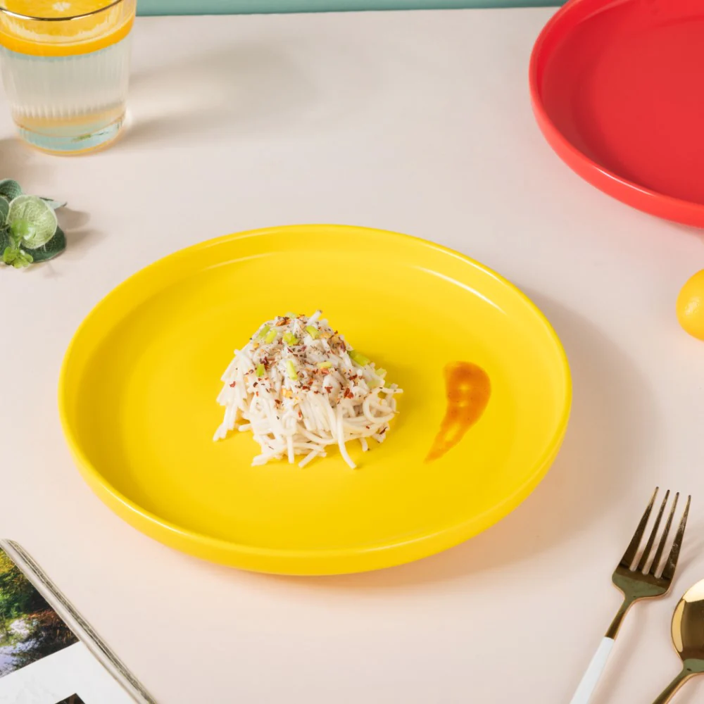 Solid Colored Dinner Plate Yellow 10 Inch - Image 3