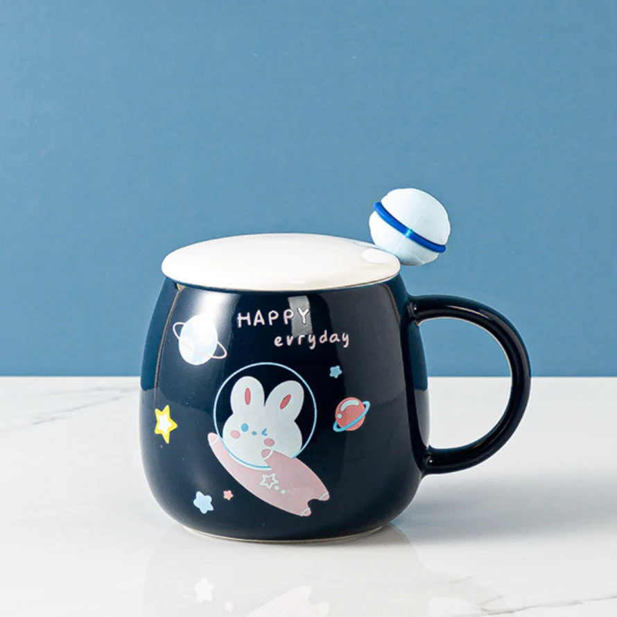 Space Animal Cup With Lid and Spoon - Image 14