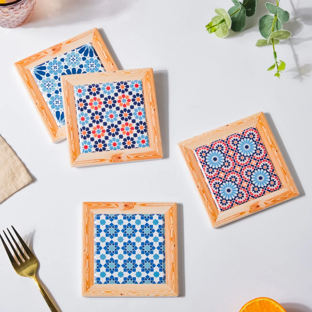 Spanish Tile Ceramic Coaster Set Of 4 - Image 8