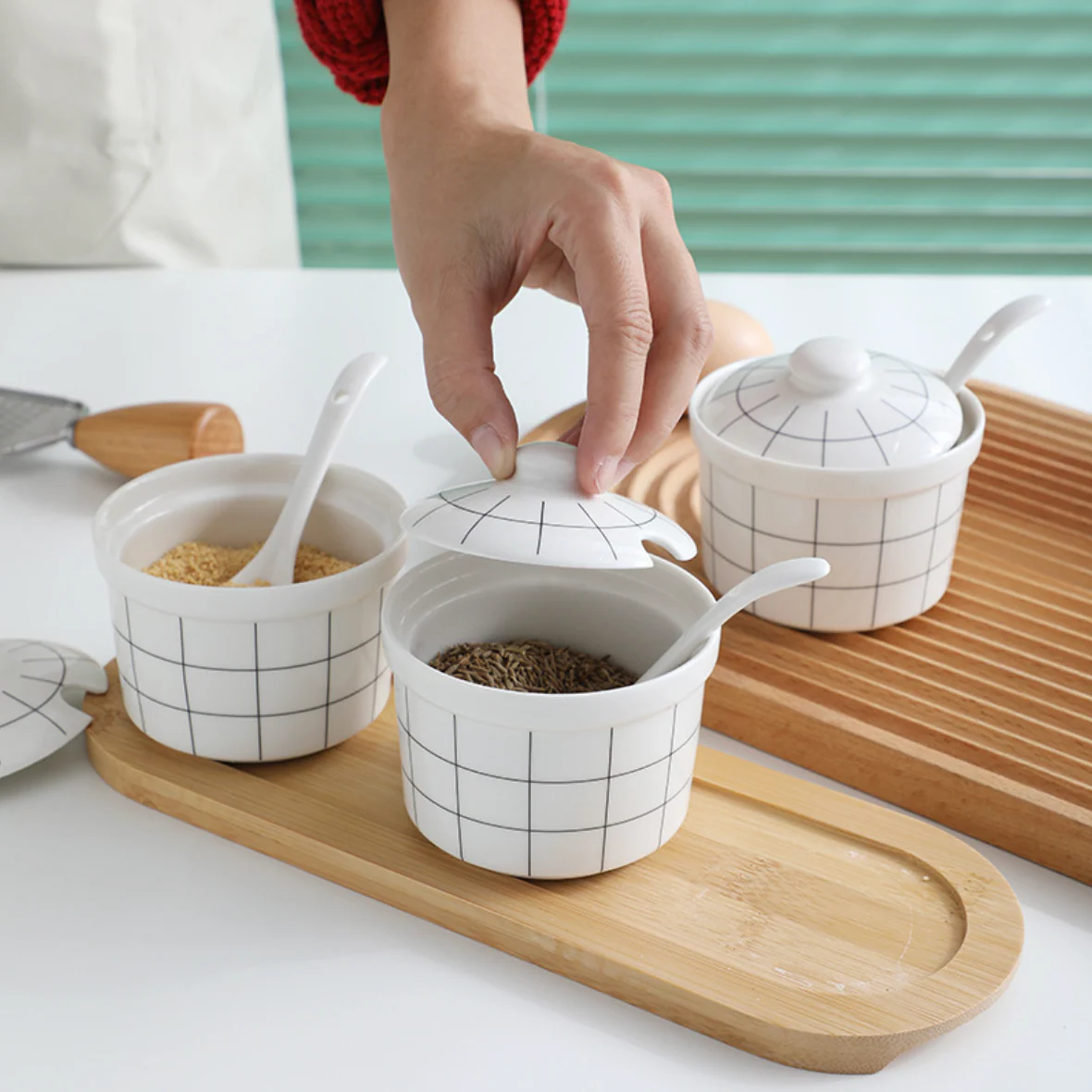 Spice Jar with Lid Set of 3 - Image 6