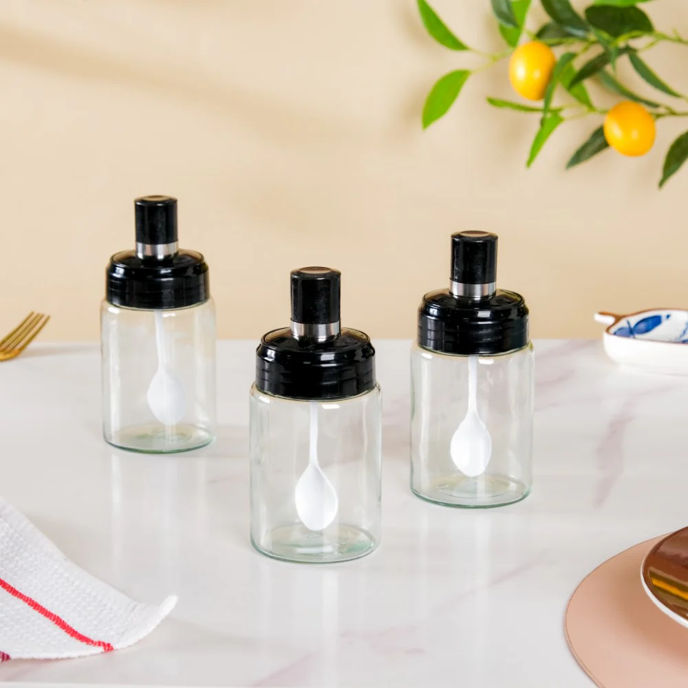 Spice Jar With Spoon Set Of 3 - Image 3