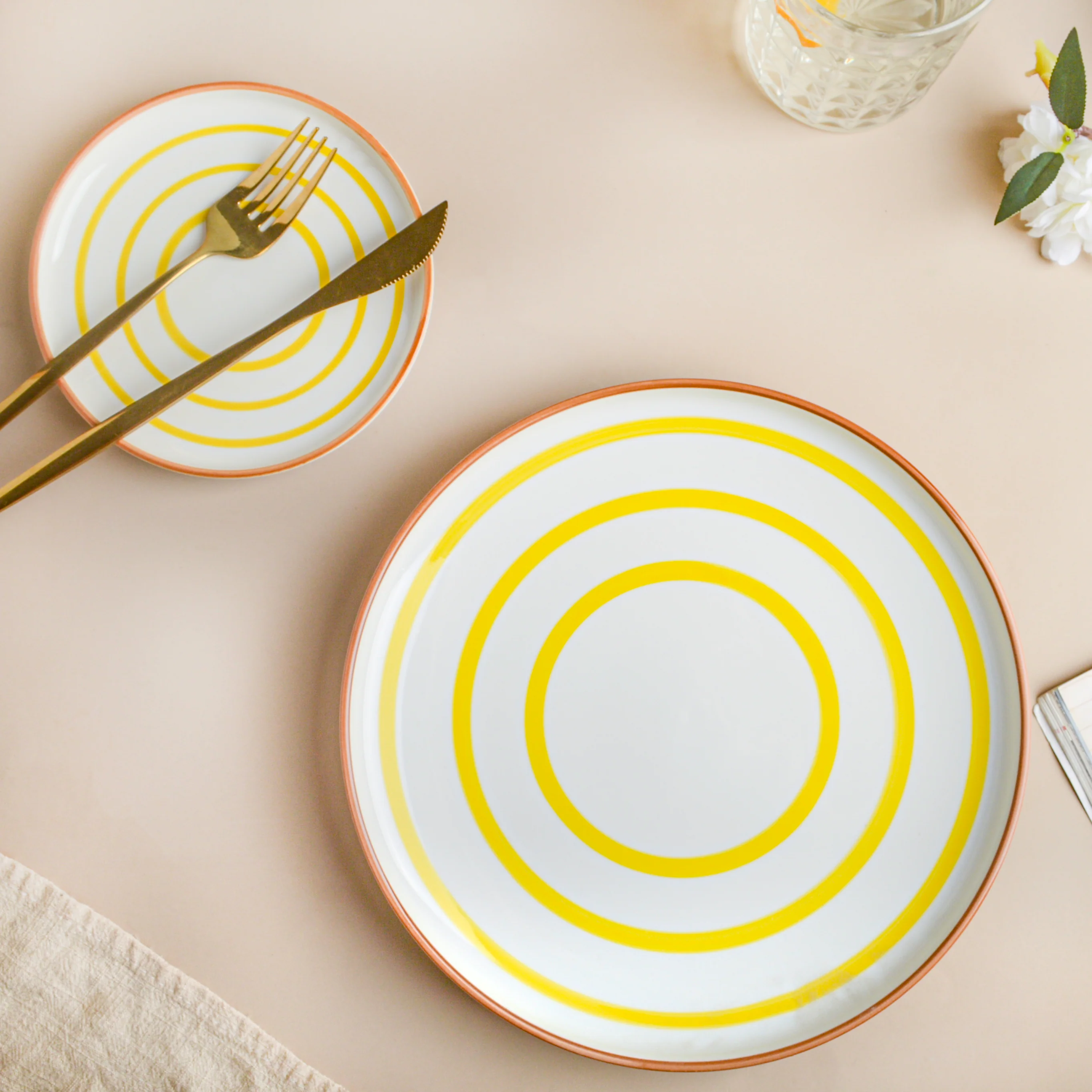 Spiral Dinner Plate Yellow 10 Inch - Image 7