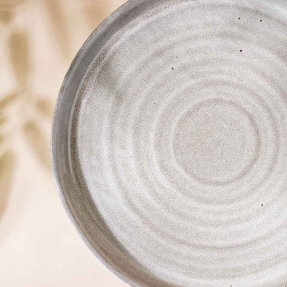 Spiral Handcrafted Dinner Plate Grey 10 Inch - Image 3