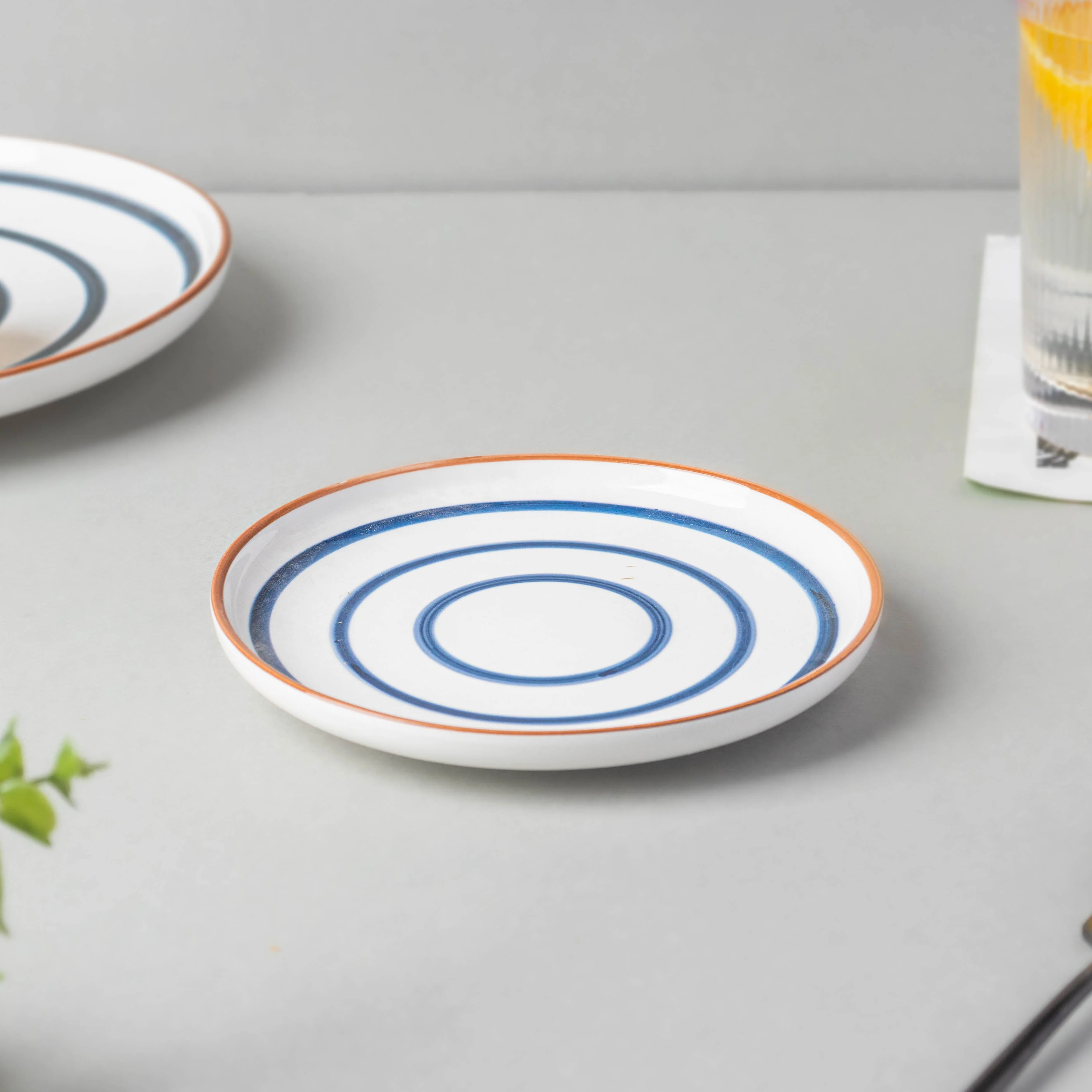Spiral Snack Plate Blue 6 Inch - Image 4
