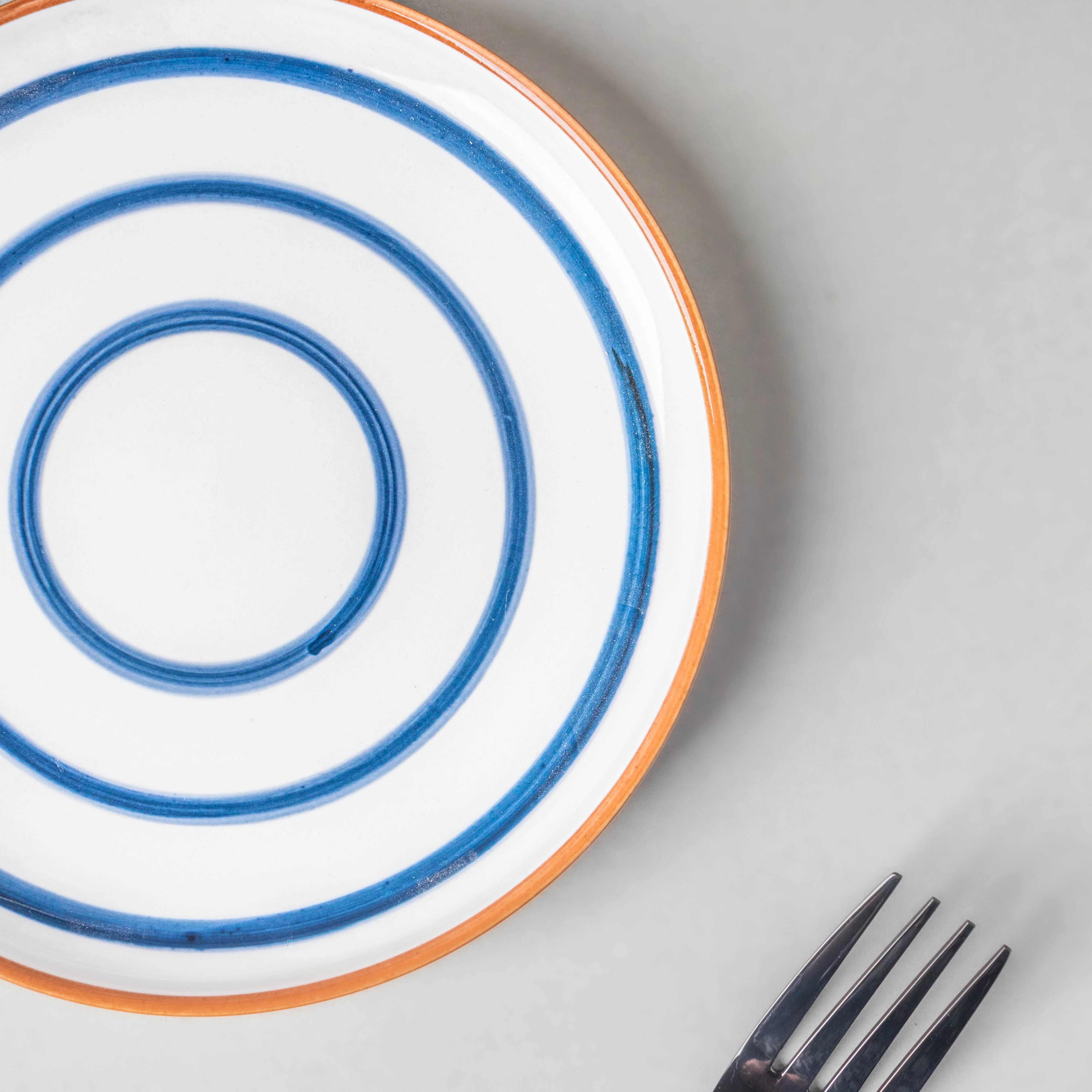 Spiral Snack Plate Blue 6 Inch - Image 5
