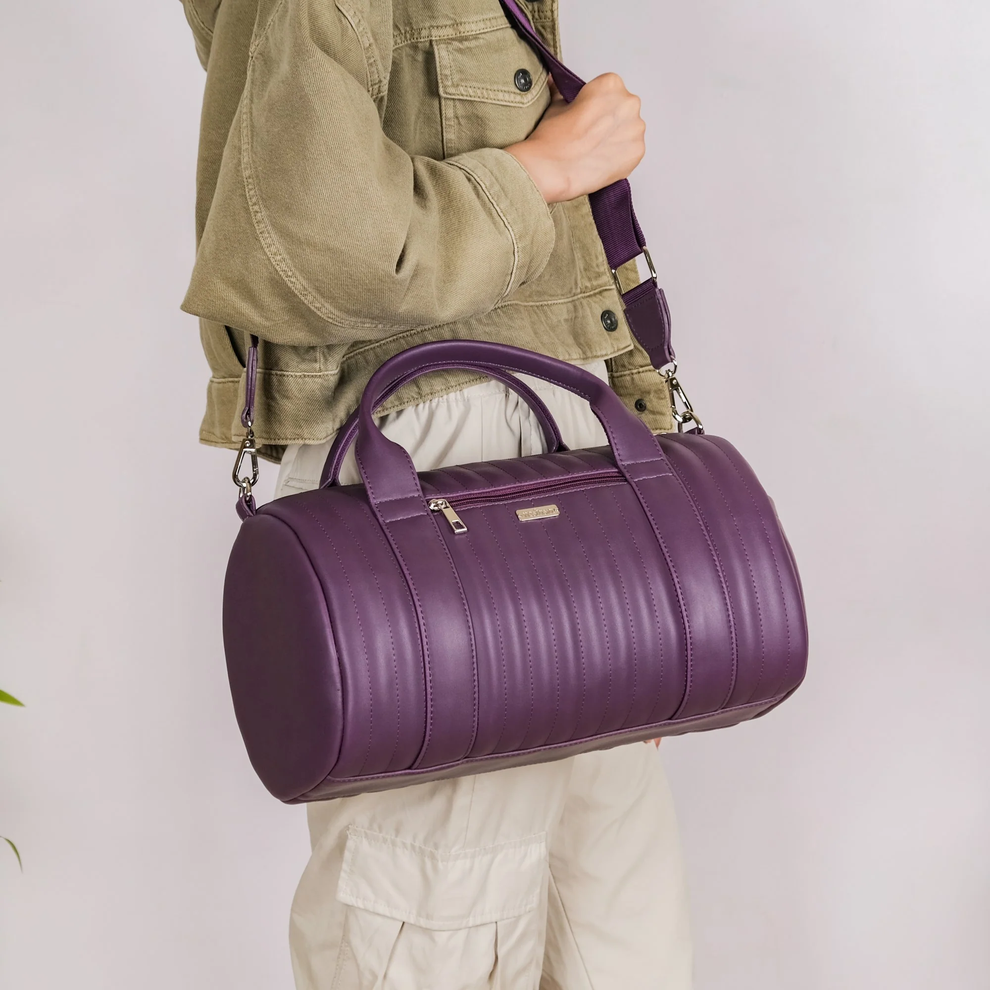 Sporty Duffle Bag Purple Set Of 2 - Image 3
