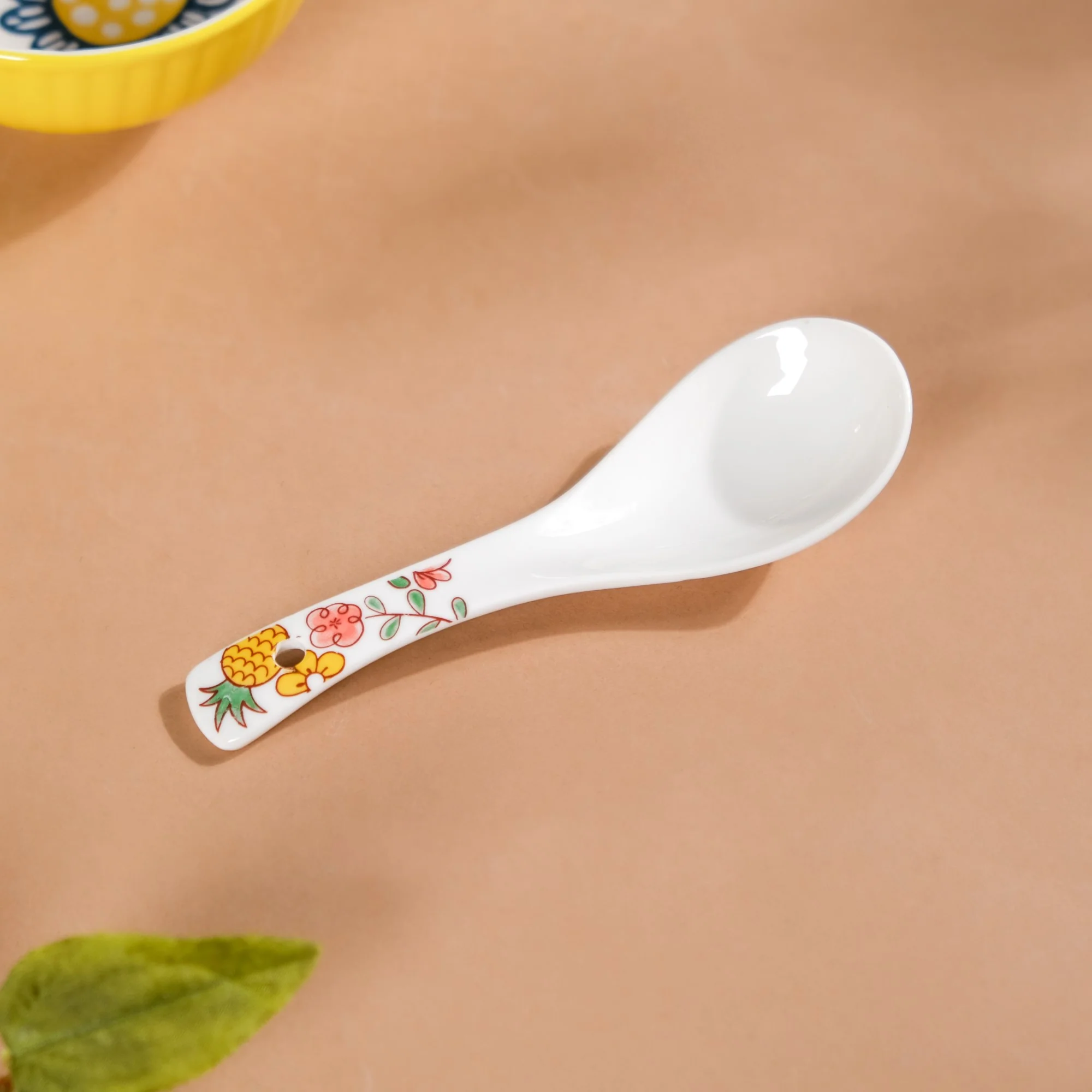 Spring Floral Ceramic Soup Spoon - Image 5