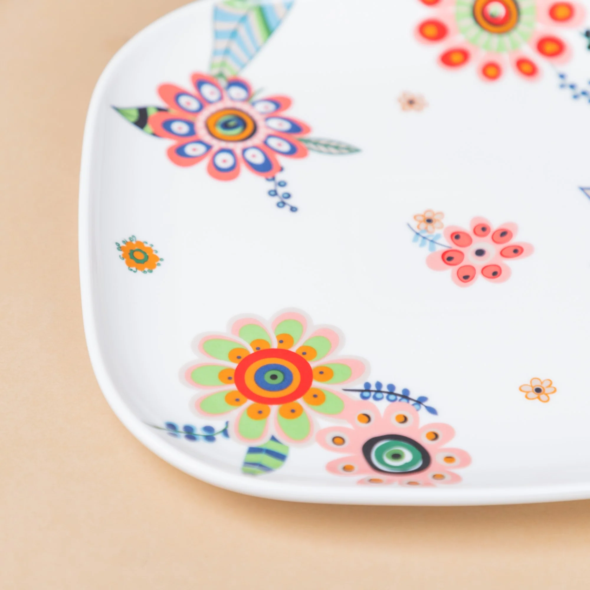 Square Dinner Plate Floral - Image 7
