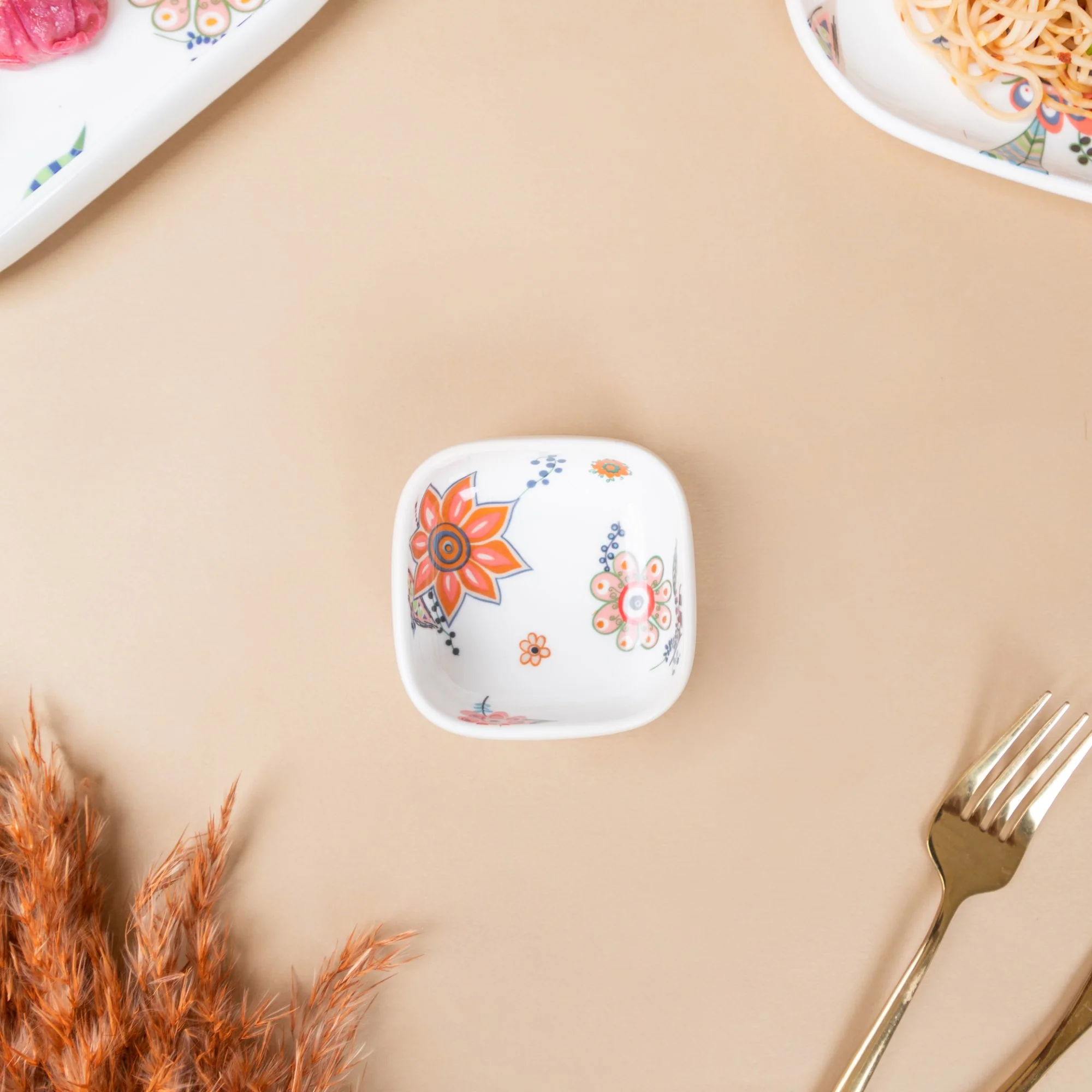 Square Floral Bowl 50 ml - Image 6