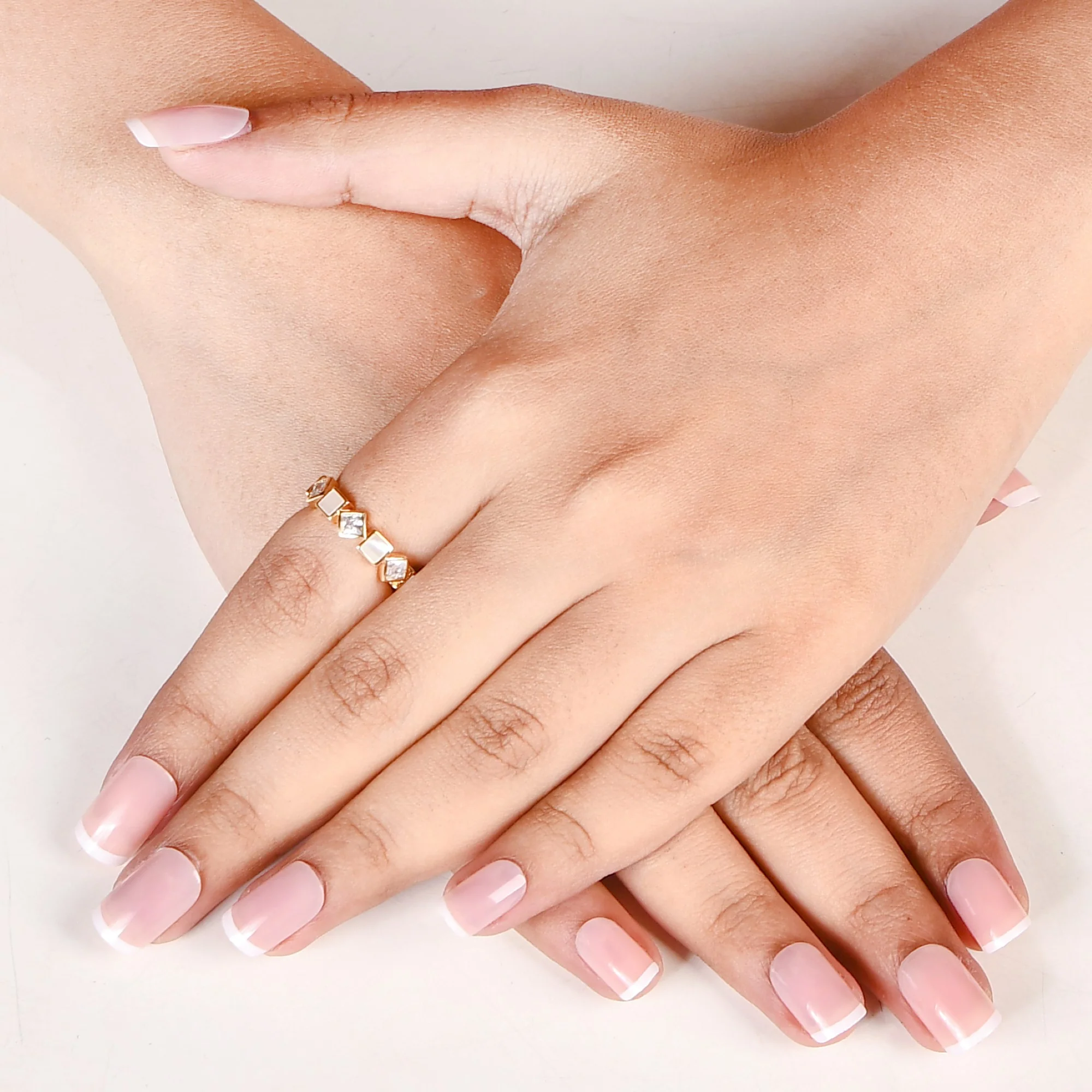Squared In Sparkle Gold Ring - Image 2