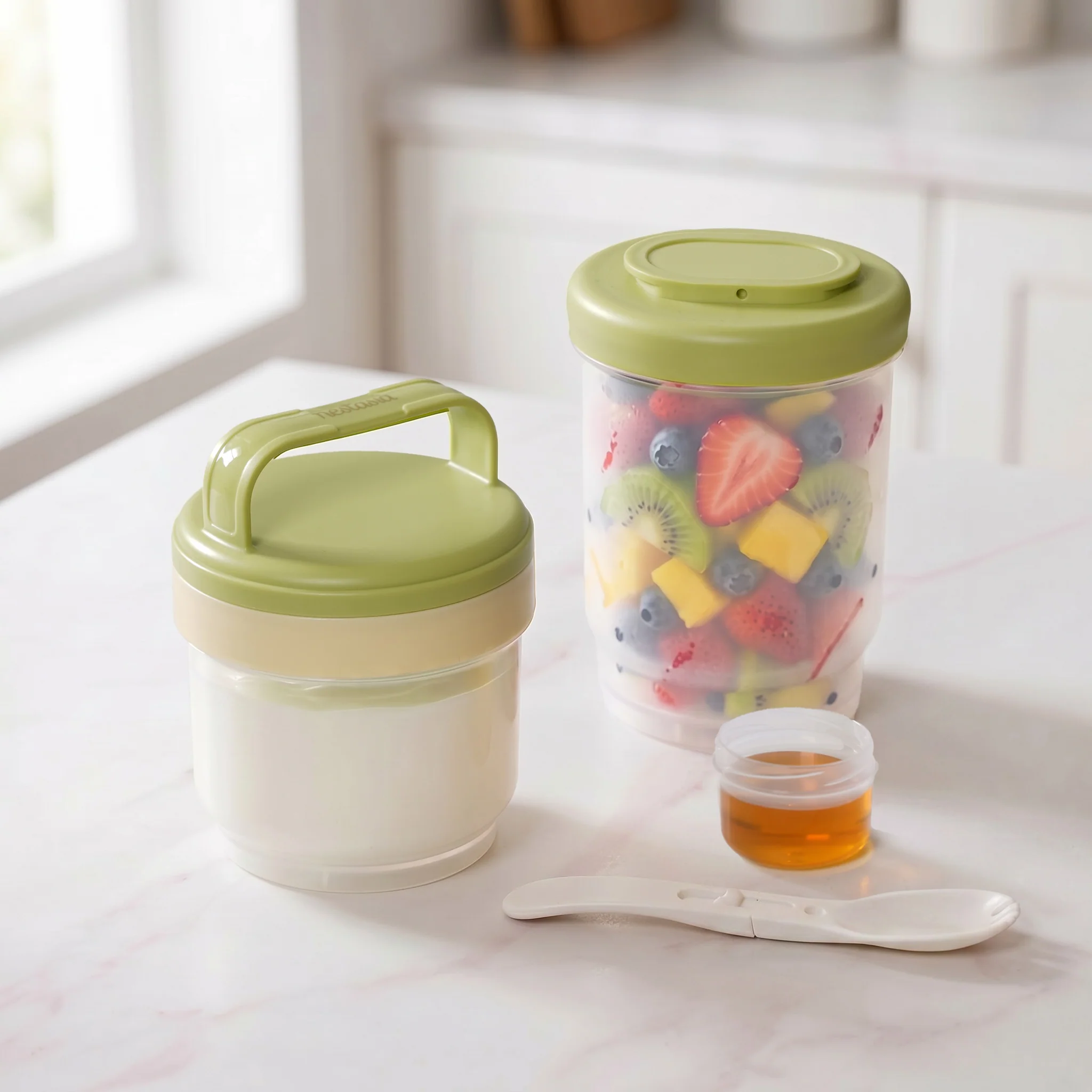 Stacko Breakfast Salad Box With Dressing Cup Green 1020ml - Image 9