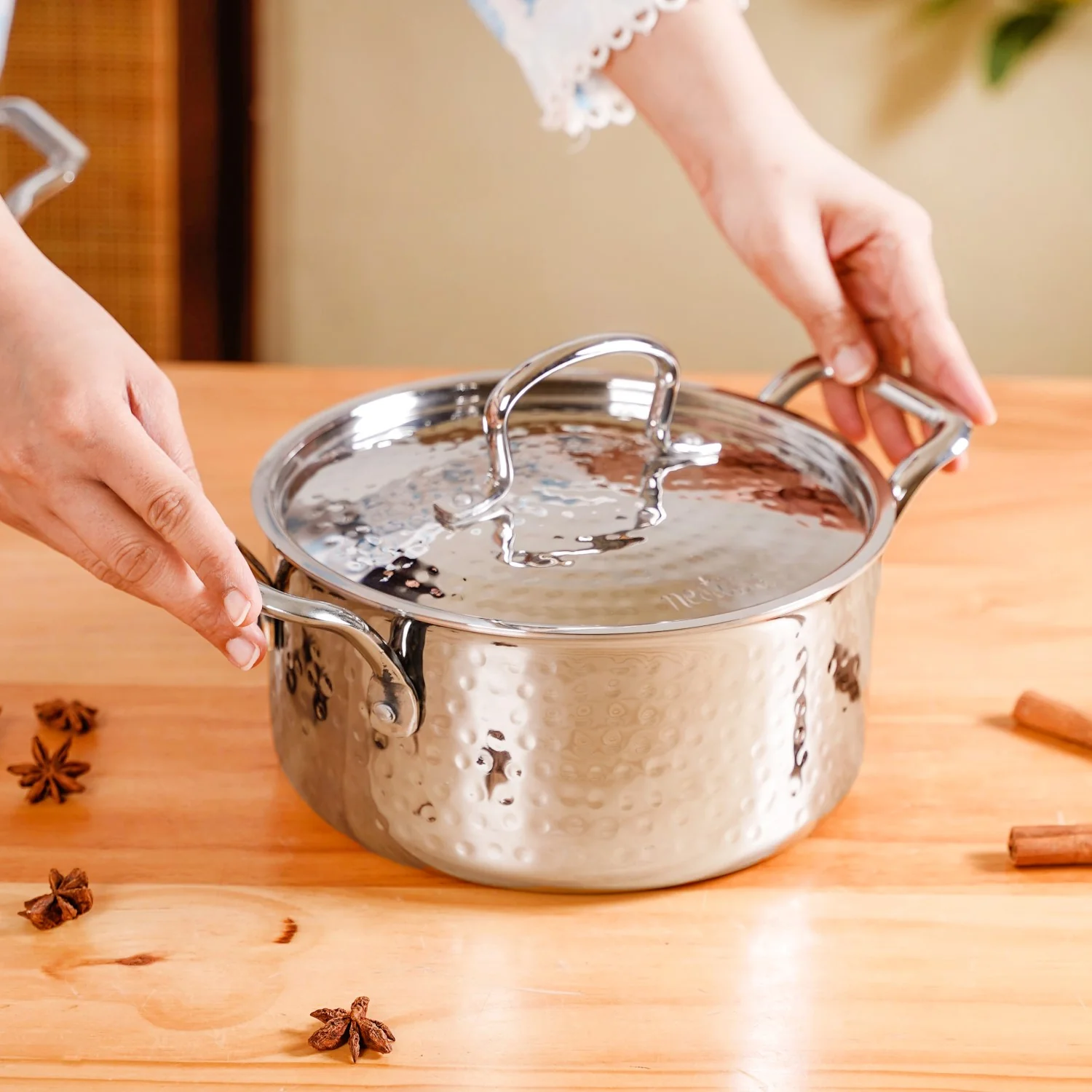 Stainless Steel Casserole Cooking Pot Tri-Ply With Lid 3000ml - Image 6