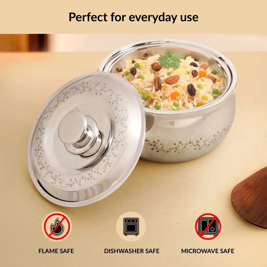Stainless Steel Curry Serving Casserole 2000ml - Image 8