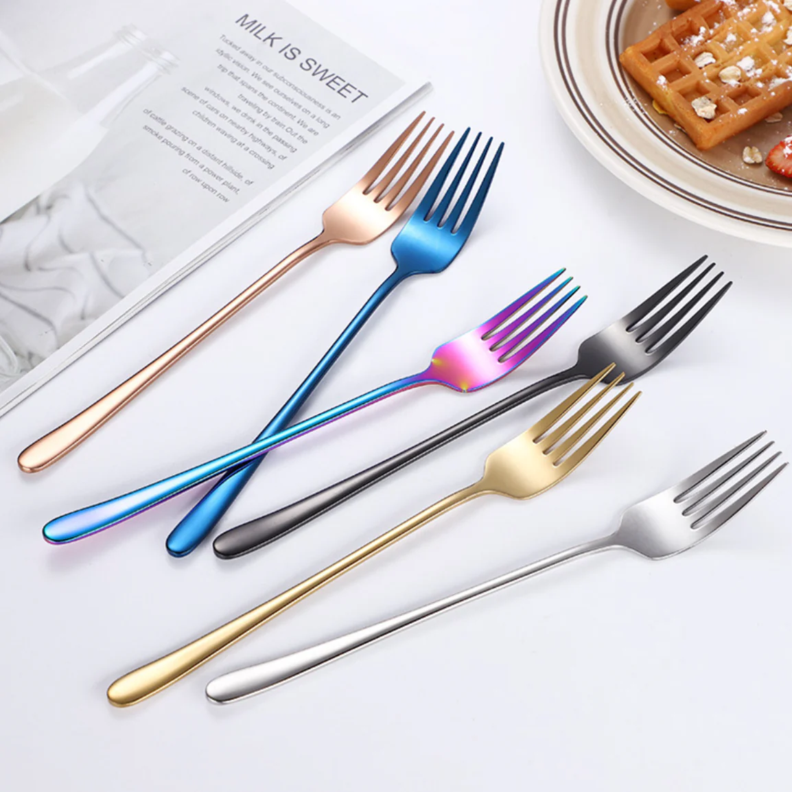 Stainless Steel Fork And Spoon Set - Image 14