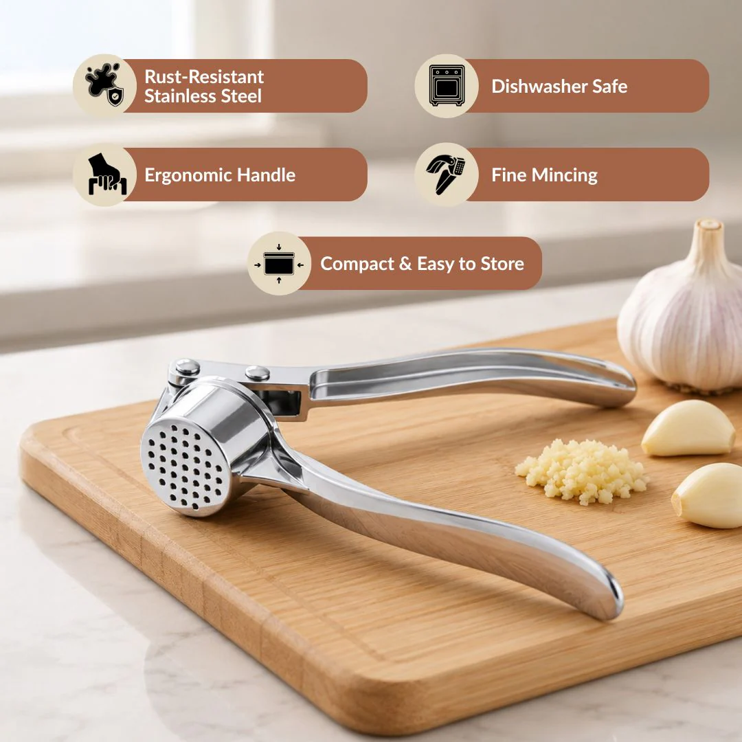 Stainless Steel Garlic Crusher Press - Image 2