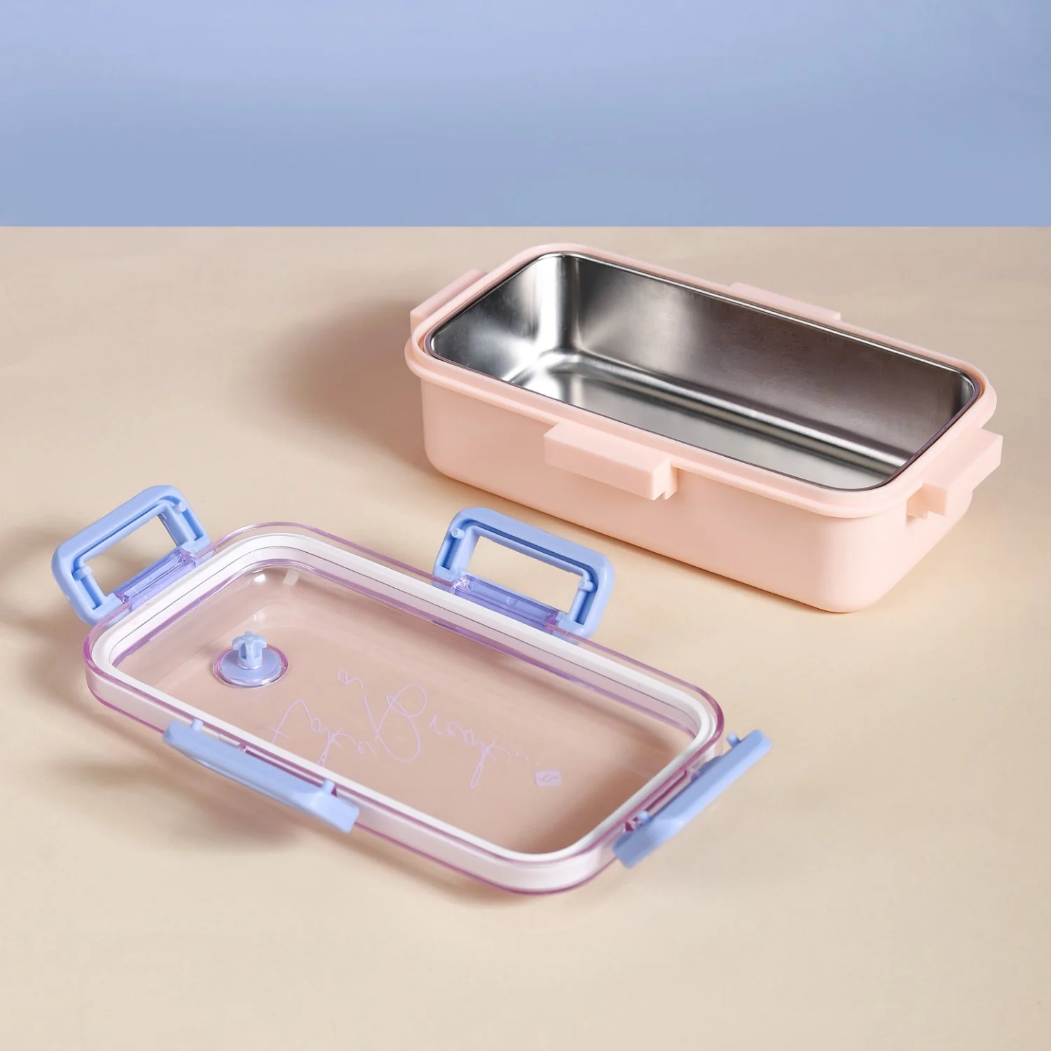 Stainless Steel Lunch Box For Office Small Pink 530ml - Image 14