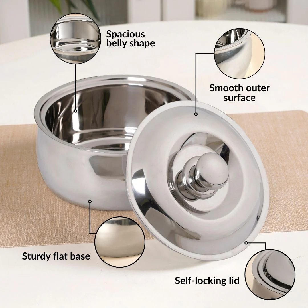 Stainless Steel Rice And Roti Casserole 3000ml - Image 5