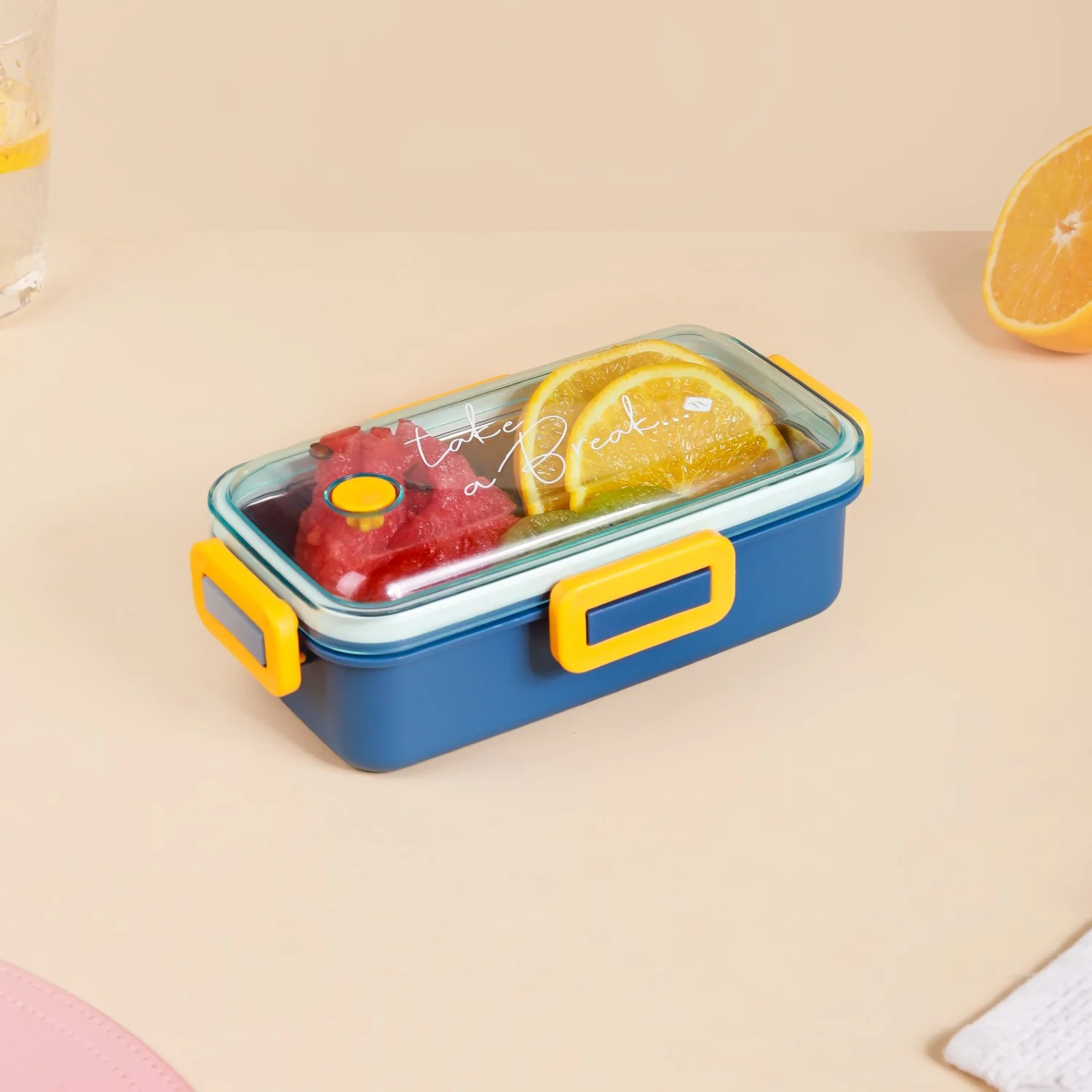 Stainless Steel Tiffin Box Small Blue 530ml - Image 21