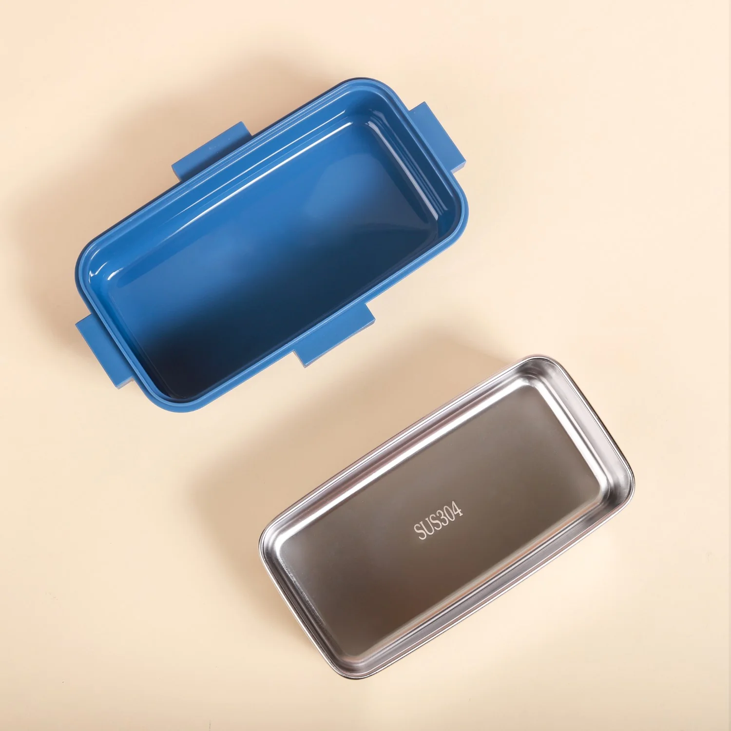 Stainless Steel Tiffin Box Small Blue 530ml - Image 4