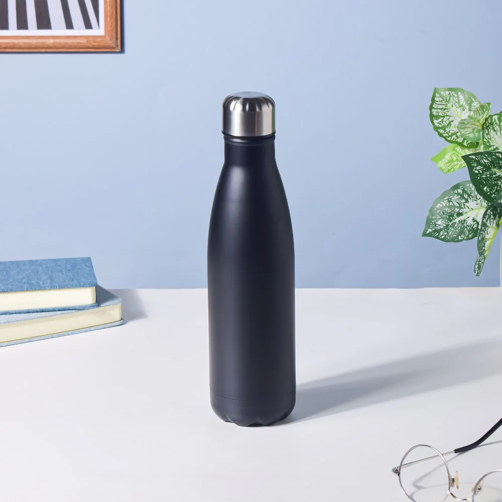 Stainless Steel Water Bottle Matte Black 500ml