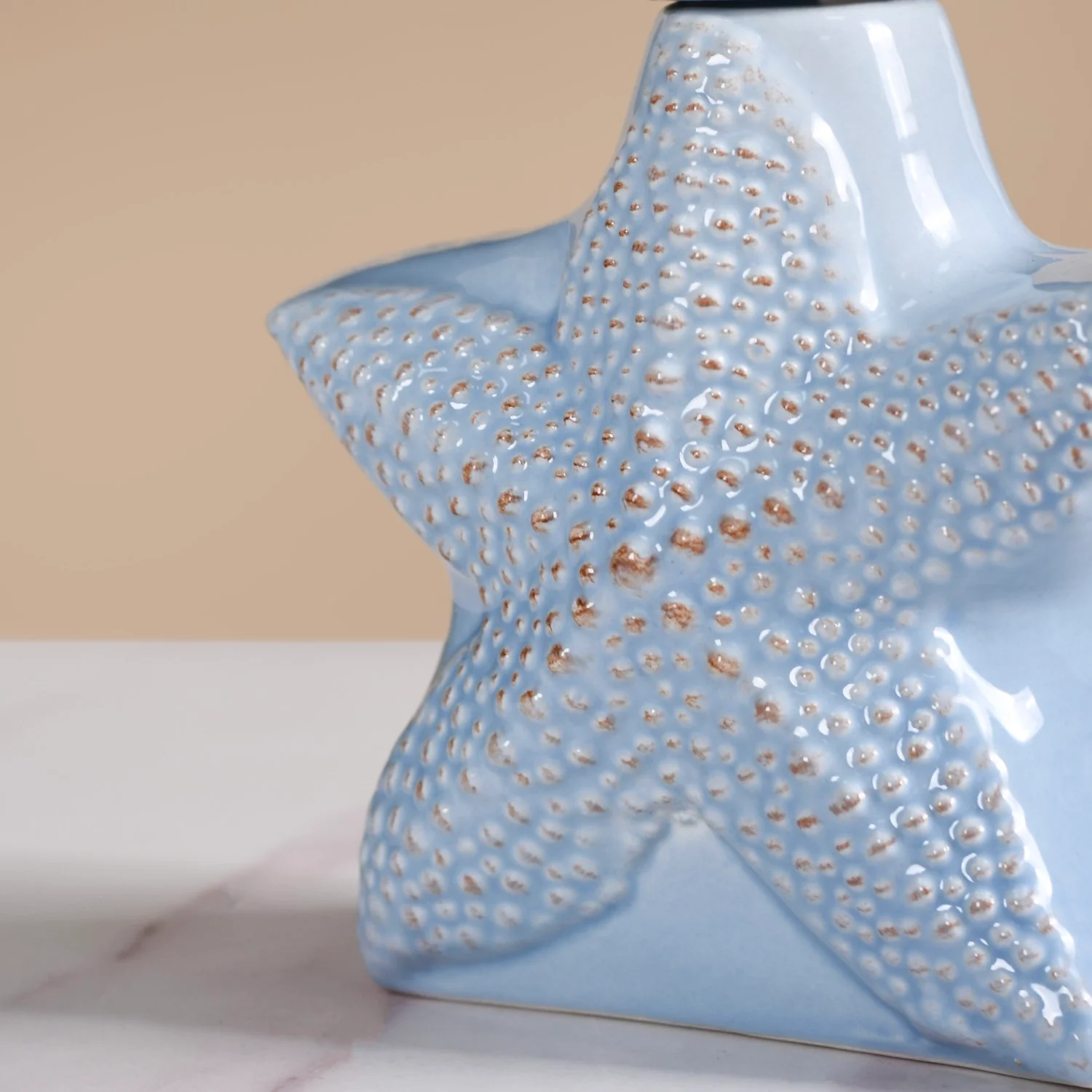 Starfish Ceramic Soap Dispenser Blue - Image 7