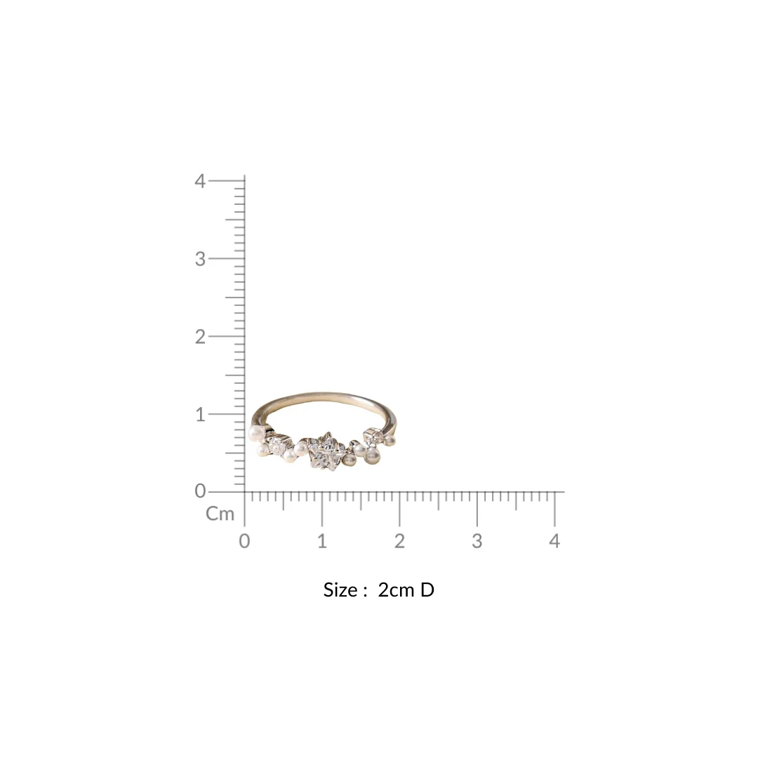 Starlit Elegance Silver Ring - Image 3