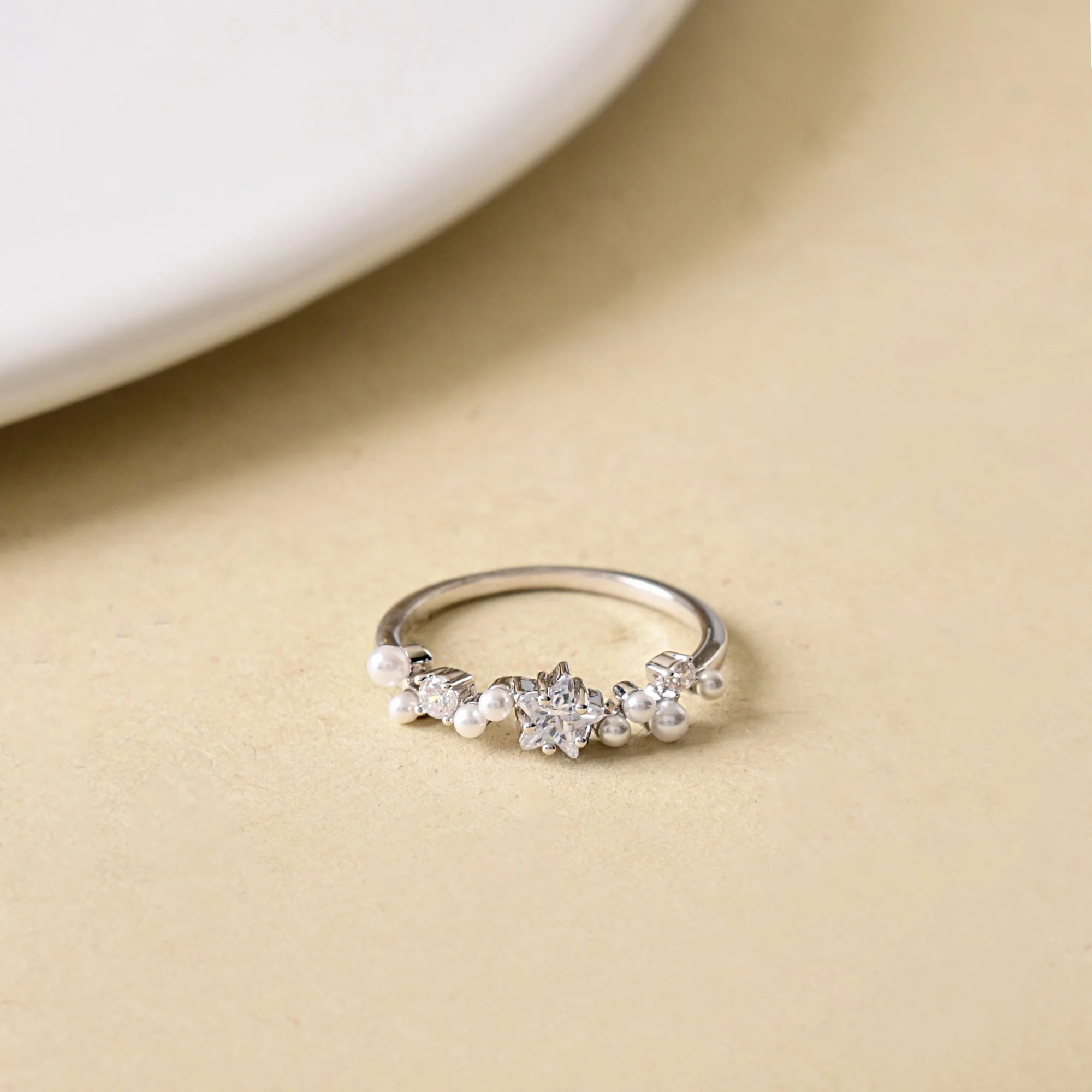 Starlit Elegance Silver Ring - Image 5