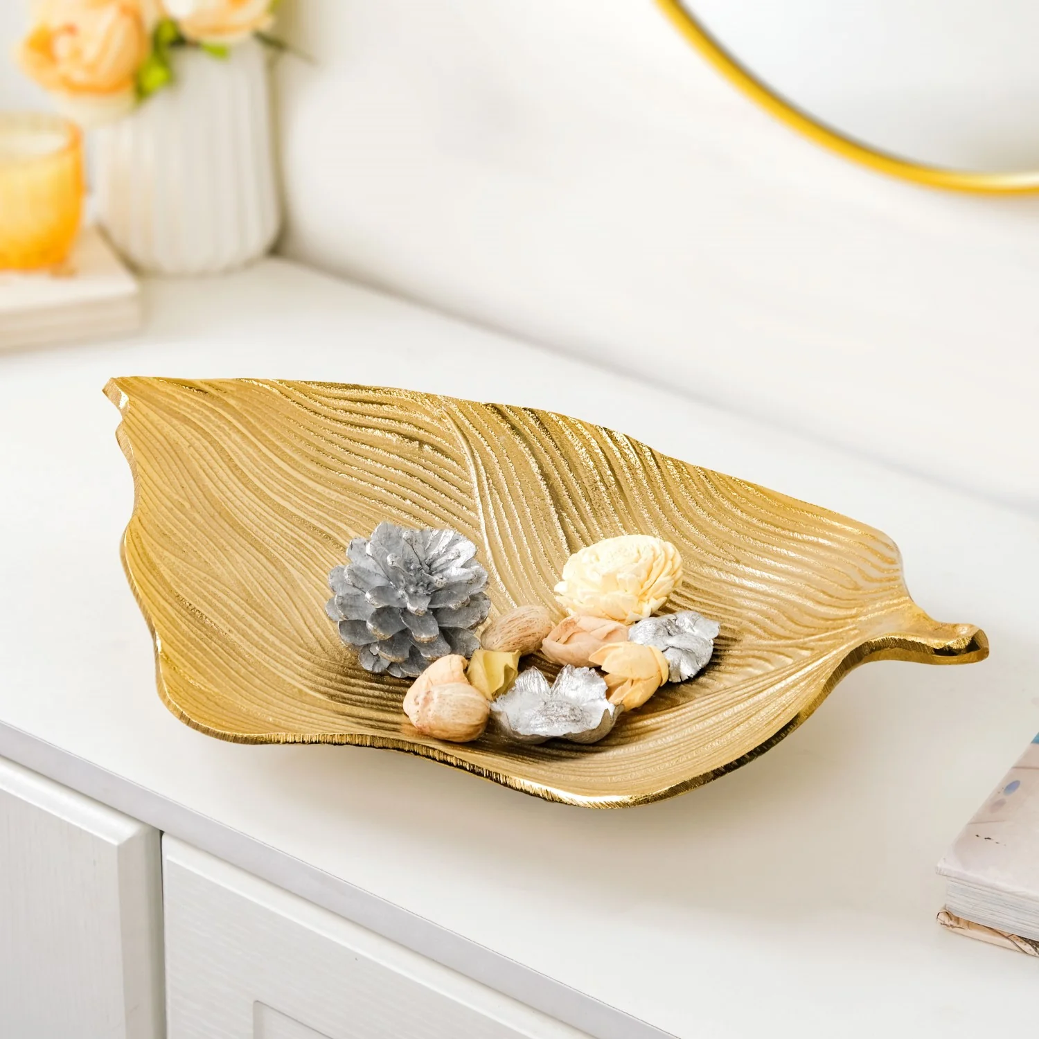 Statement Gold Leaf Table Decorative Tray - Image 8