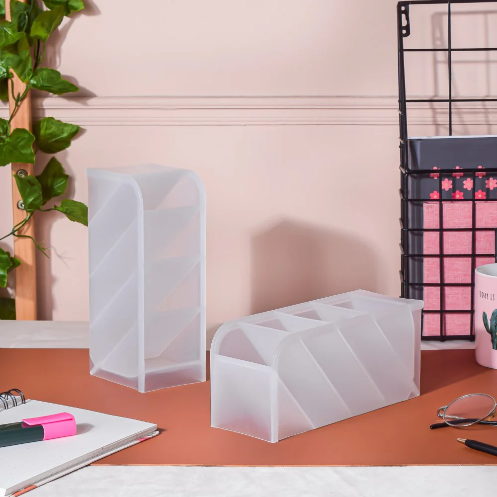 Stationery Table Organiser White Set Of 2 - Image 7
