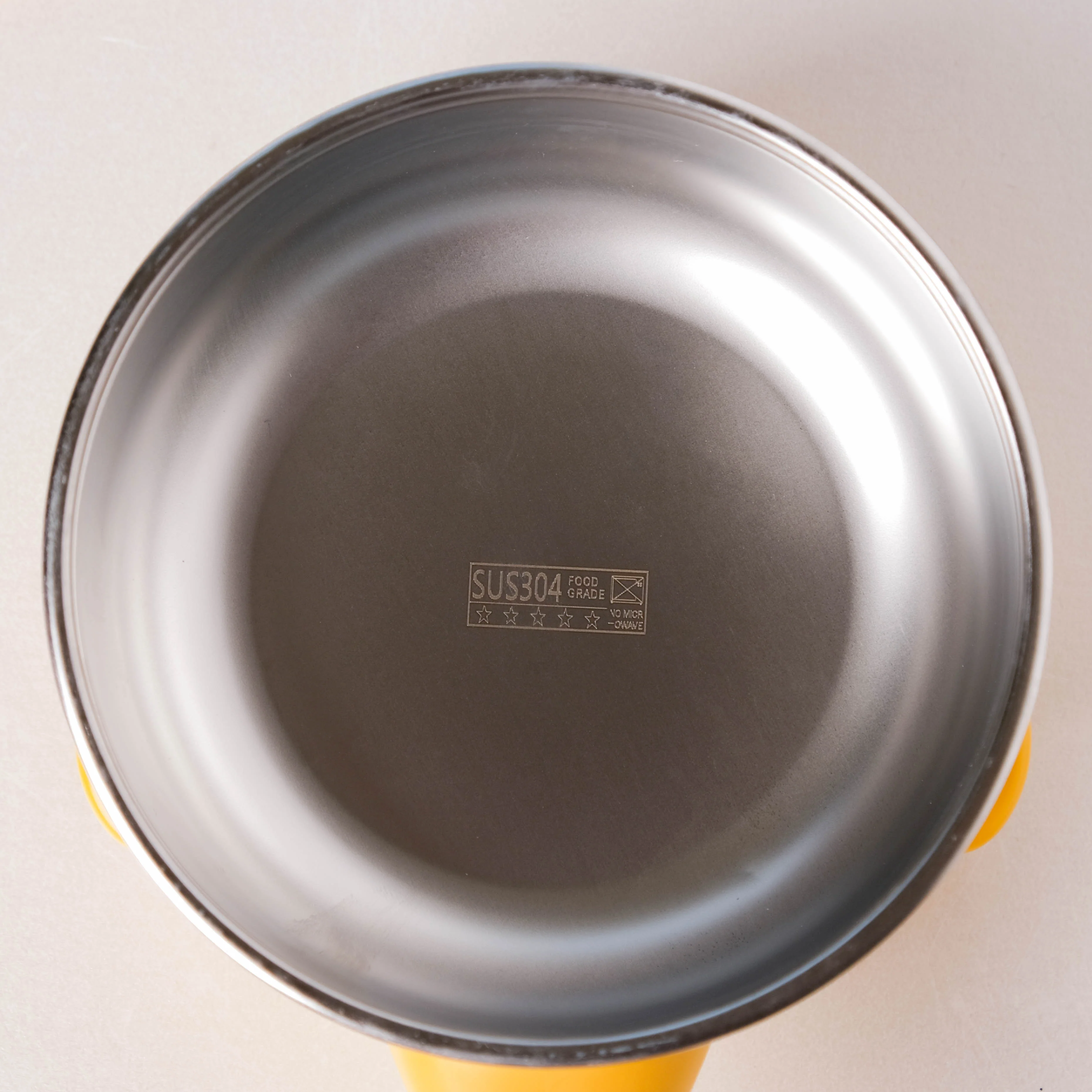Stay Warm Steel Bowl With Suction Base Yellow 350 ml - Image 5