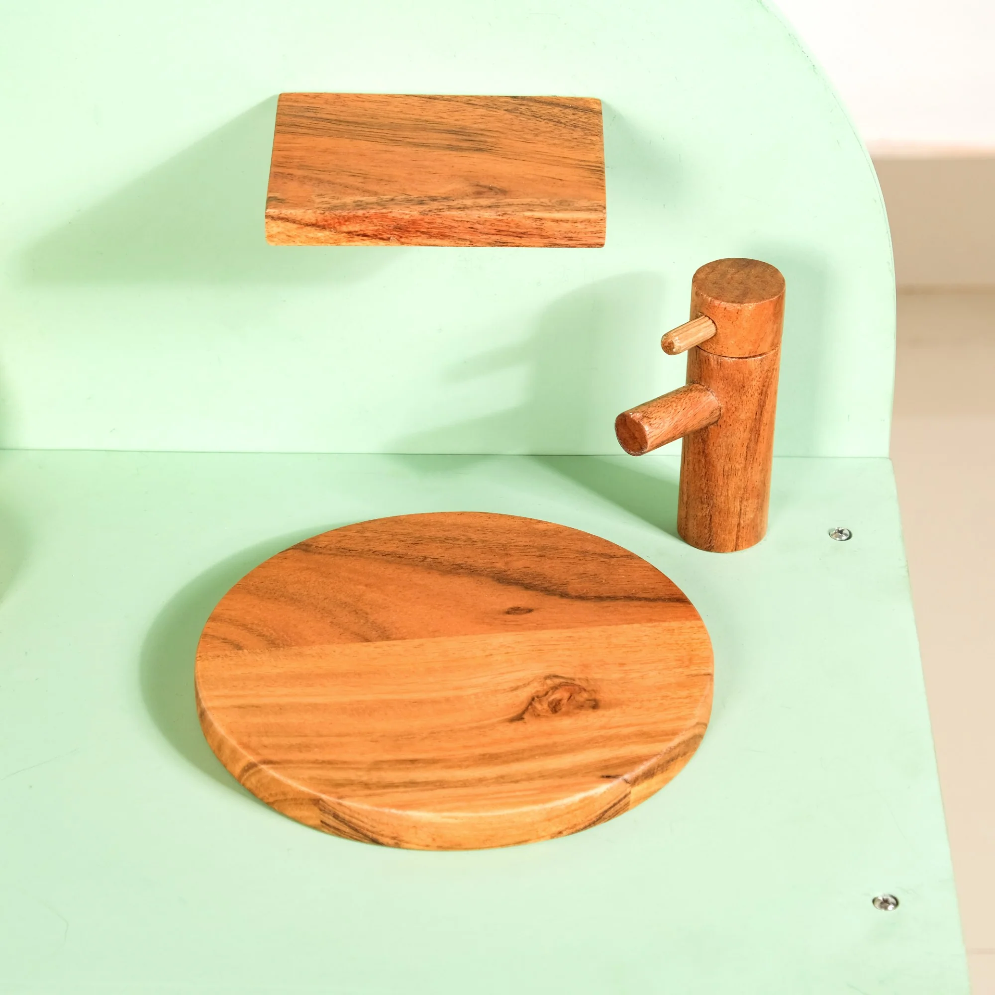 Stimulation Wooden Play Kitchen Set With Utensils - Image 8