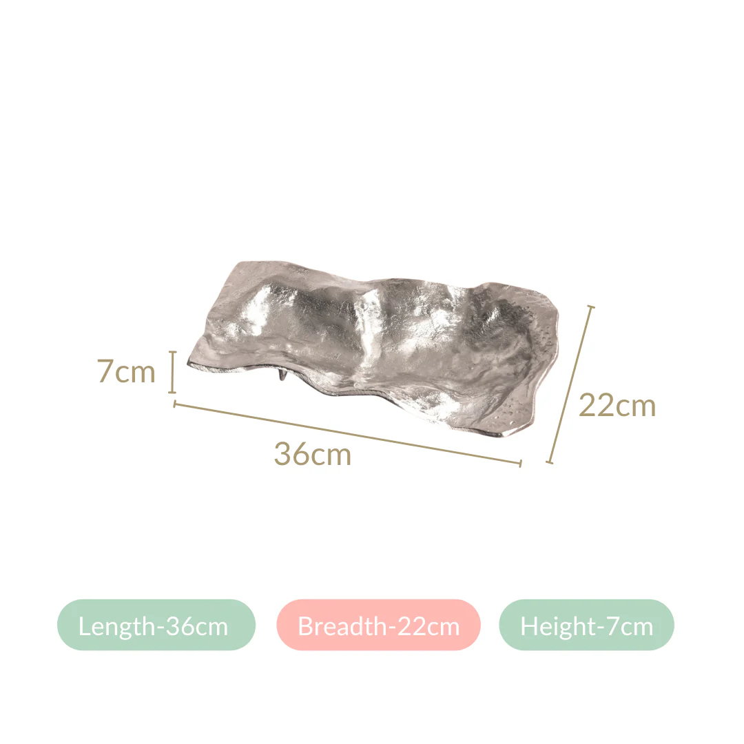 Silver Abstract Decorative Tray - Image 7
