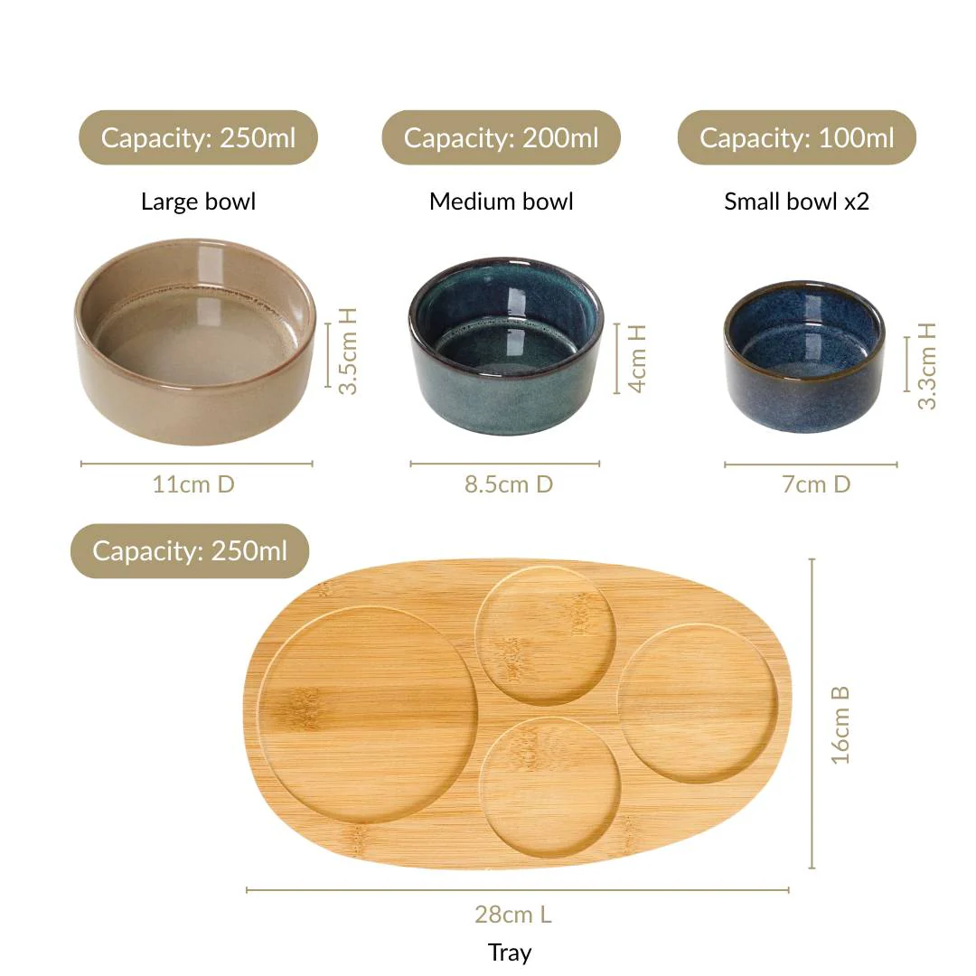Stoneware Platter Set Of 5 - Image 3