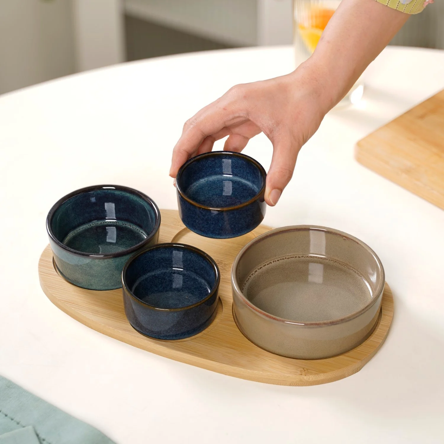 Stoneware Platter Set Of 5 - Image 4
