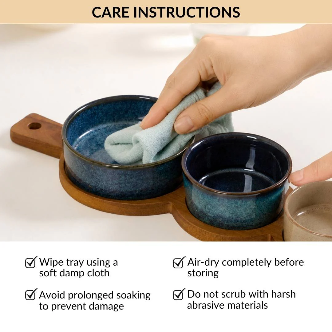 Stoneware Trio Serving Platter Set Of 4 - Image 7