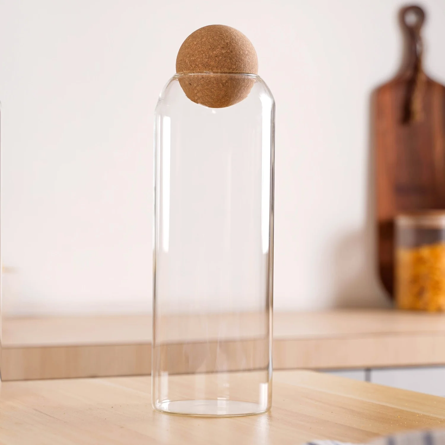 Storage Glass Jars with Cork Ball Lids Set of 2 1300ml - Image 3