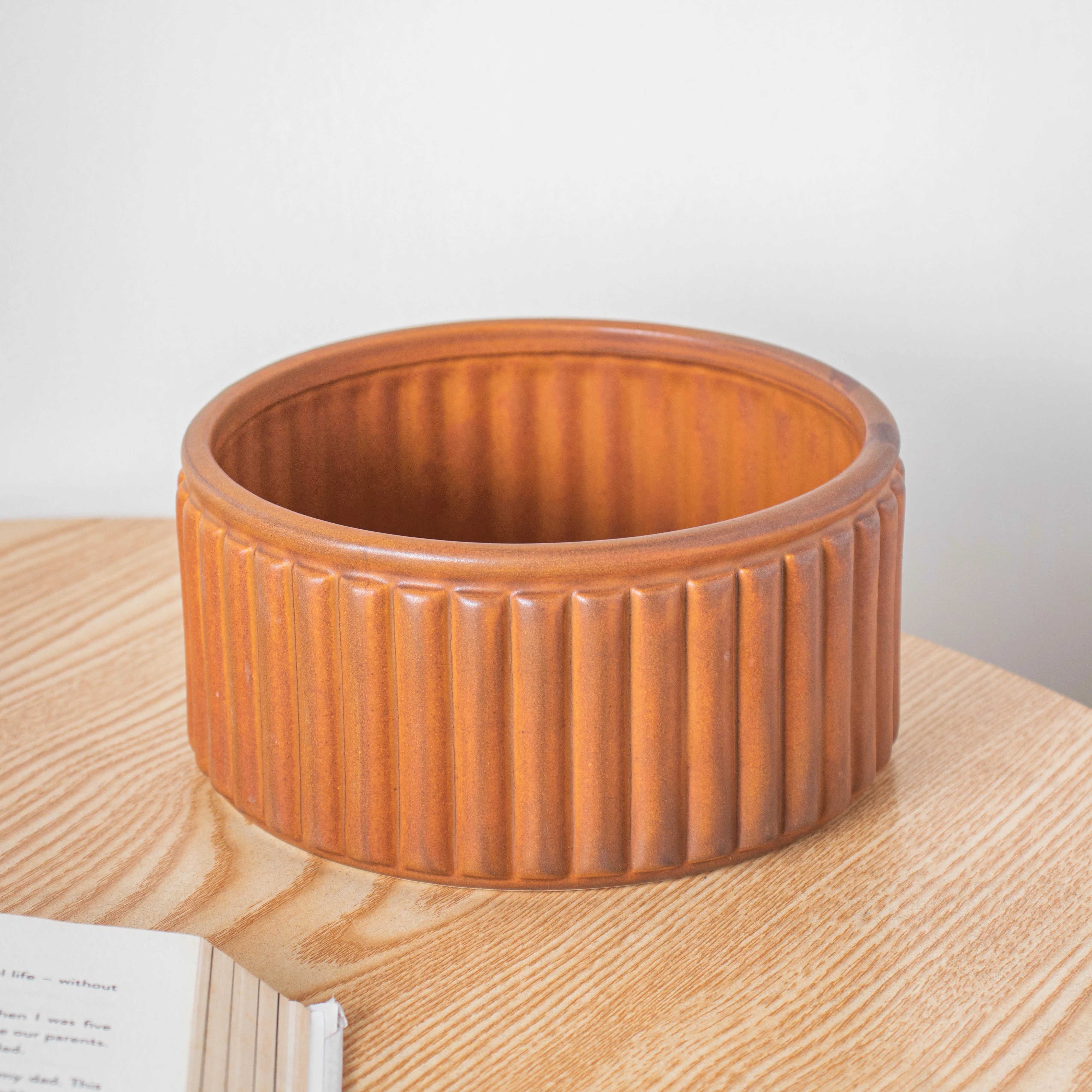 Striped Caramel Vase - Image 3