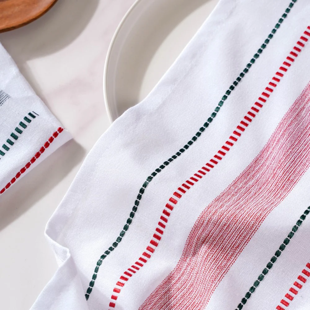 Striped Cotton Kitchen Towel Set Of 2 - Image 10