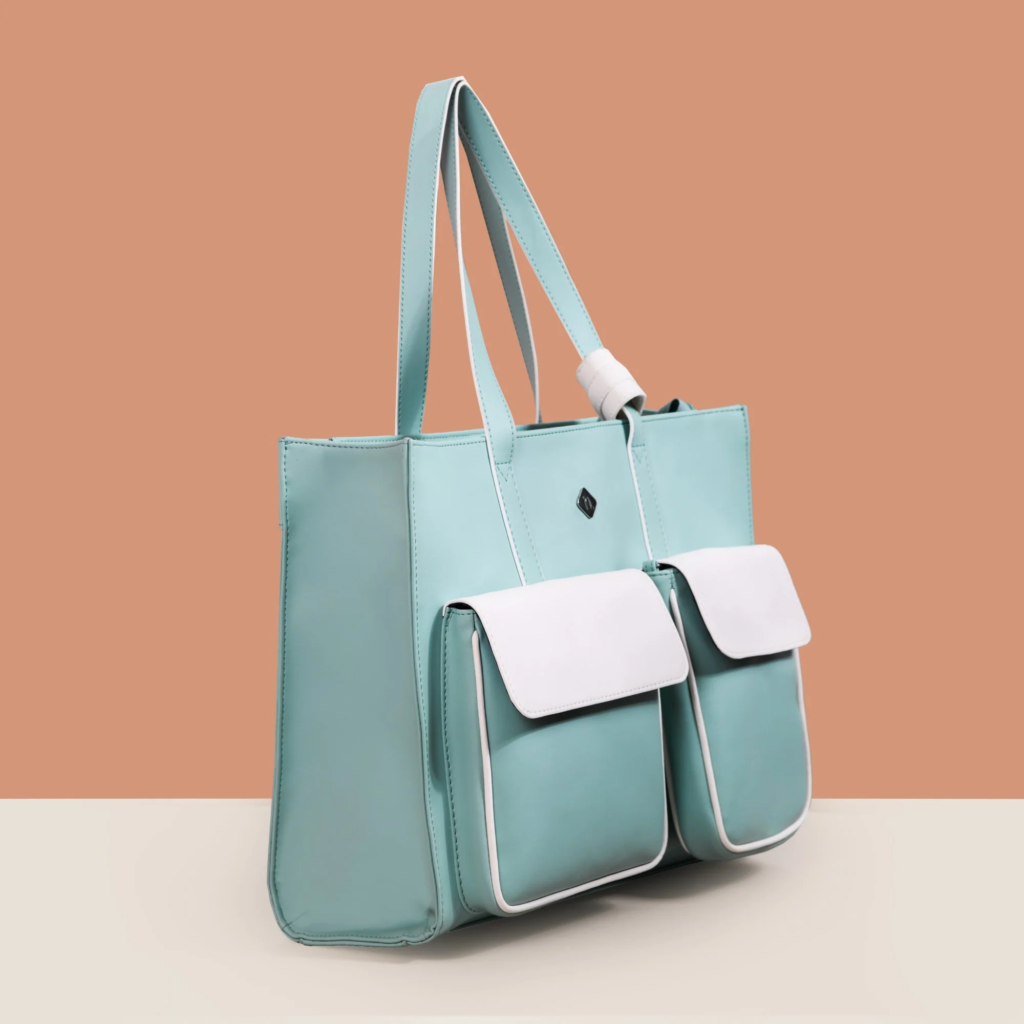 Stylish Travel Tote Bag Turquoise - Image 4