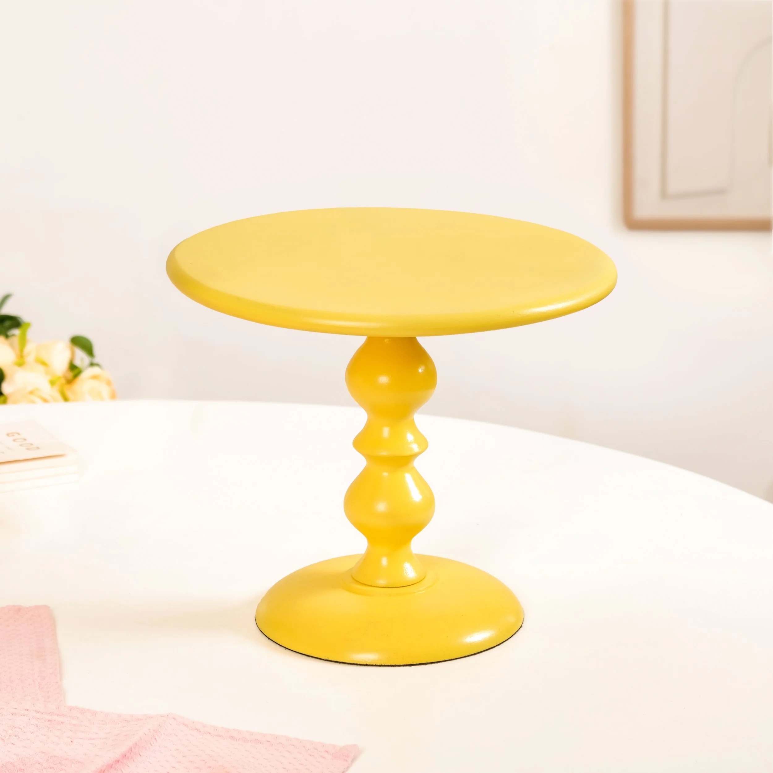 Sugar Pop Round Cake Stand Set Of 2 Pink And Yellow - Image 7