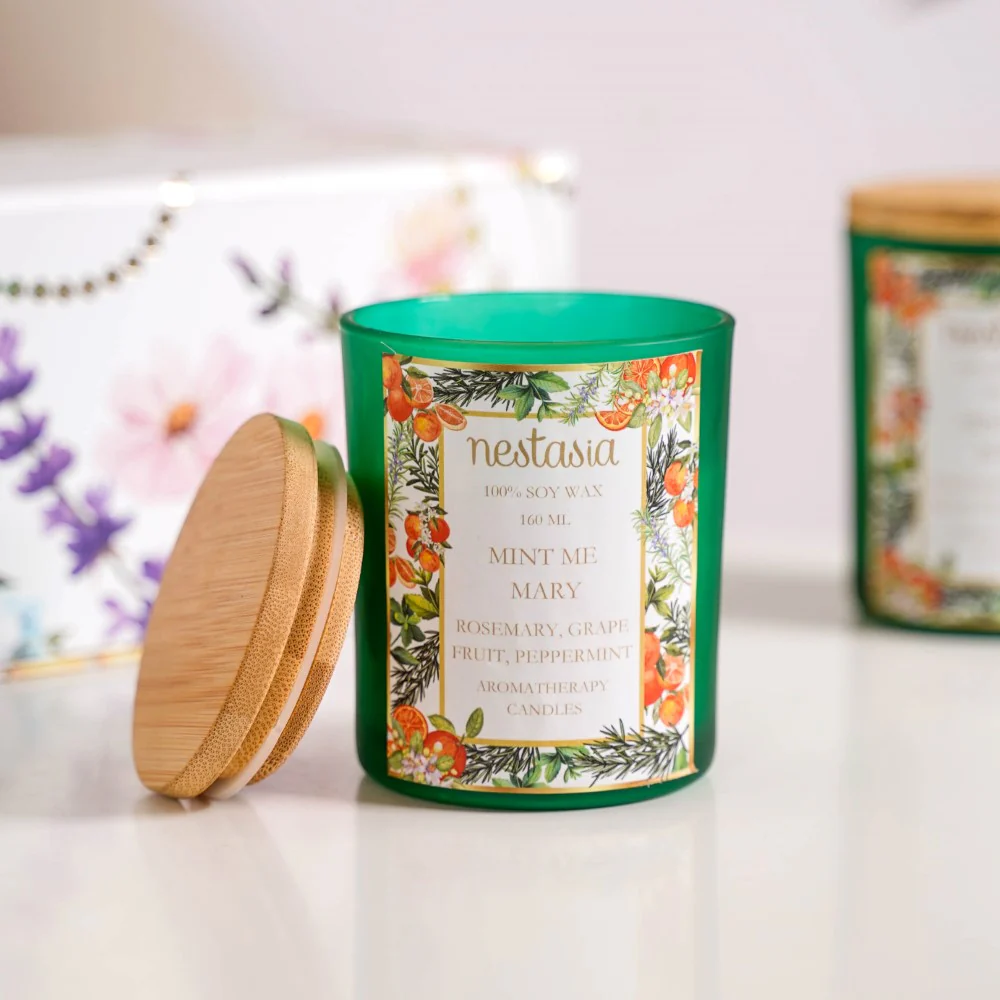 Sugar Rush & Mint Rosemary Scented Candles Set Of 2 - Image 9