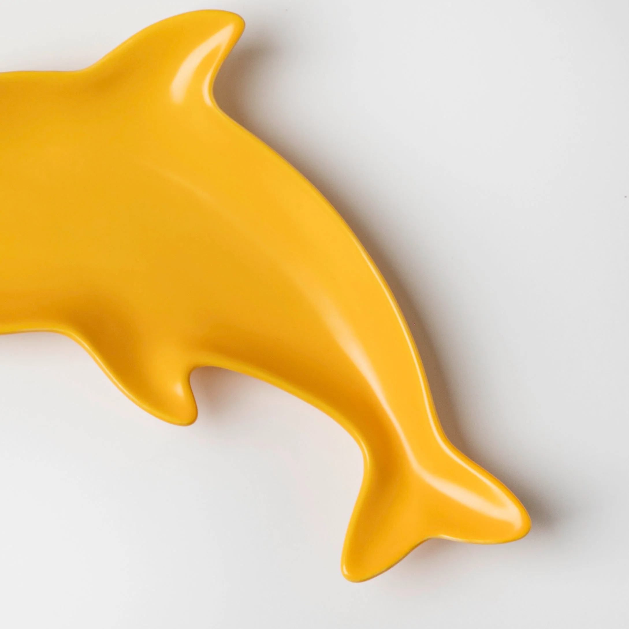 Sunshine Dolphin Yellow Snack Plate 8 Inch - Image 4
