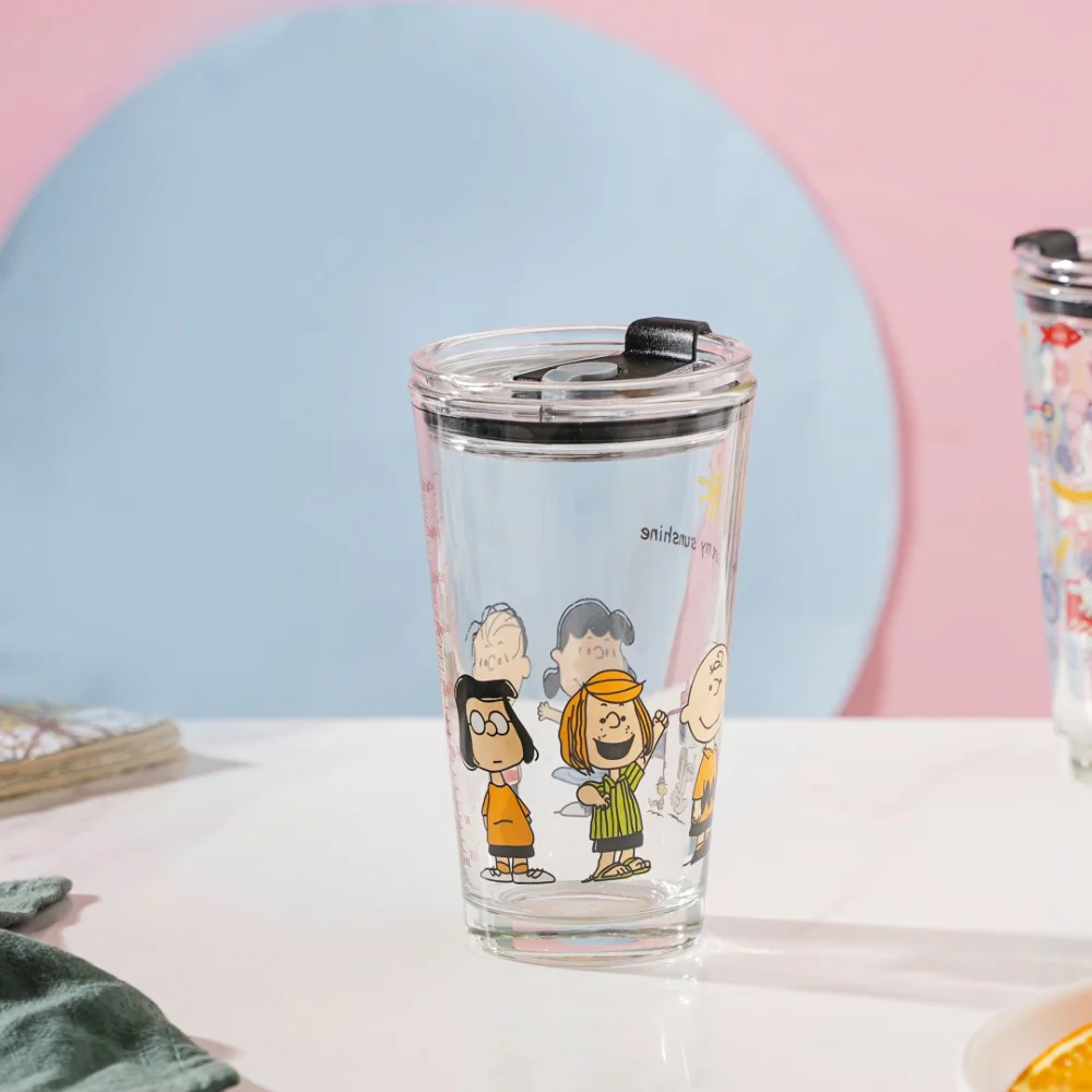 Sunshine Glass Tumbler Large With Lid 350 ml - Image 6