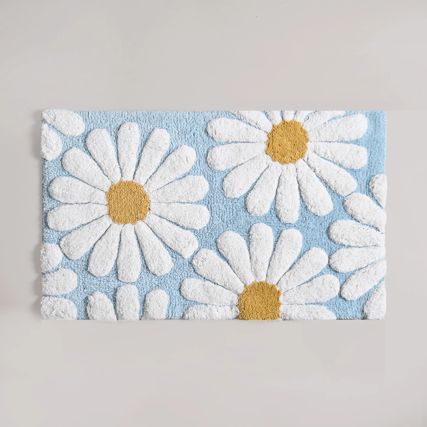 Supersoft Cotton Roseate Anti Slip Floor Mat Blue 85x52cm - Image 8