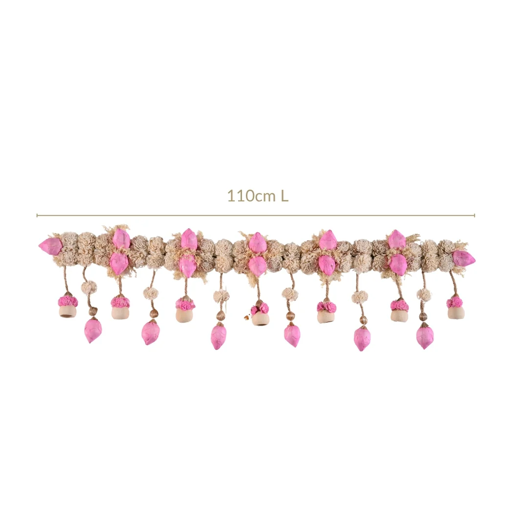 Ecofriendly Bandarwal With Sola Flower Pink - Image 4