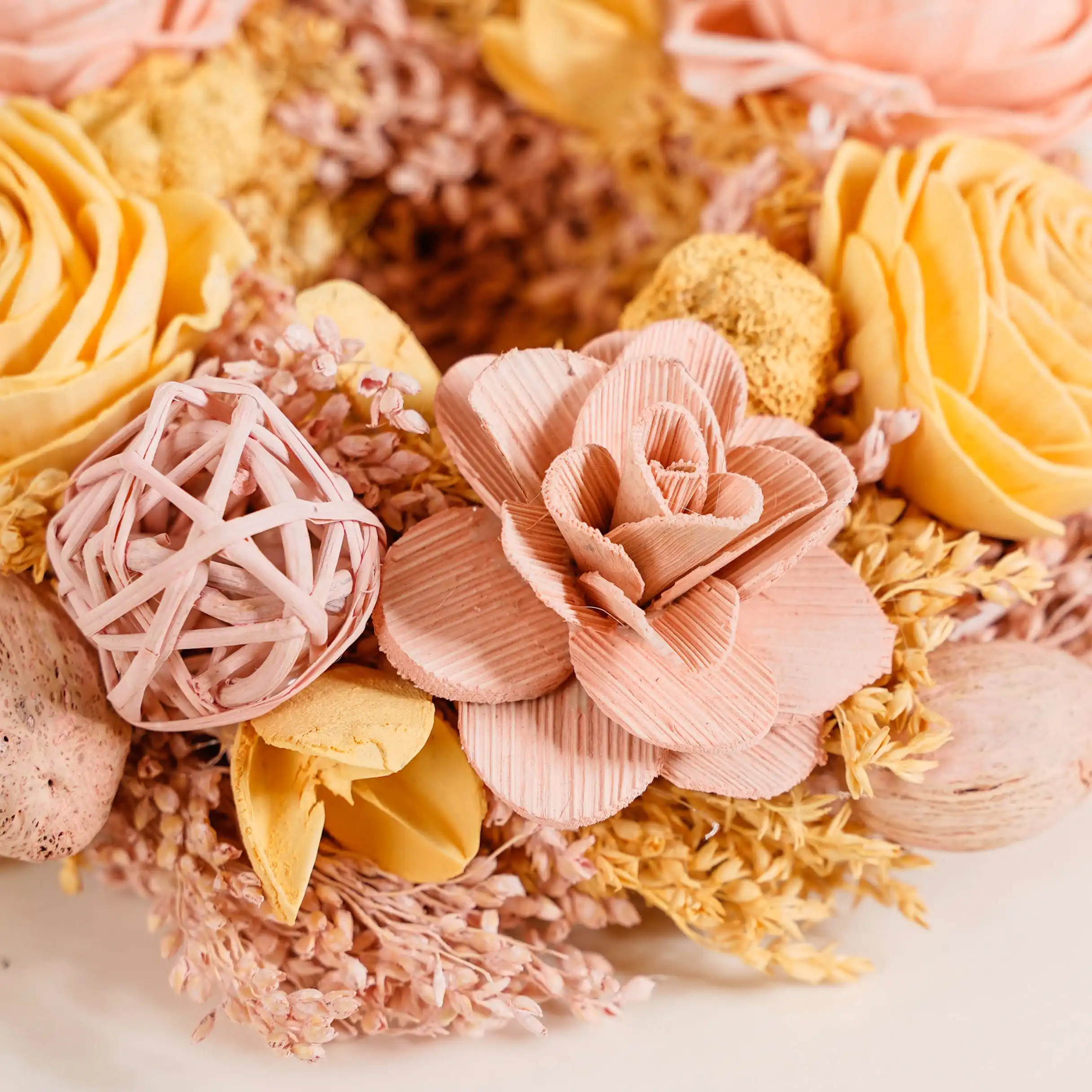 Sustainable Sola Flower Wreath For Wall Decor Yellow - Image 11
